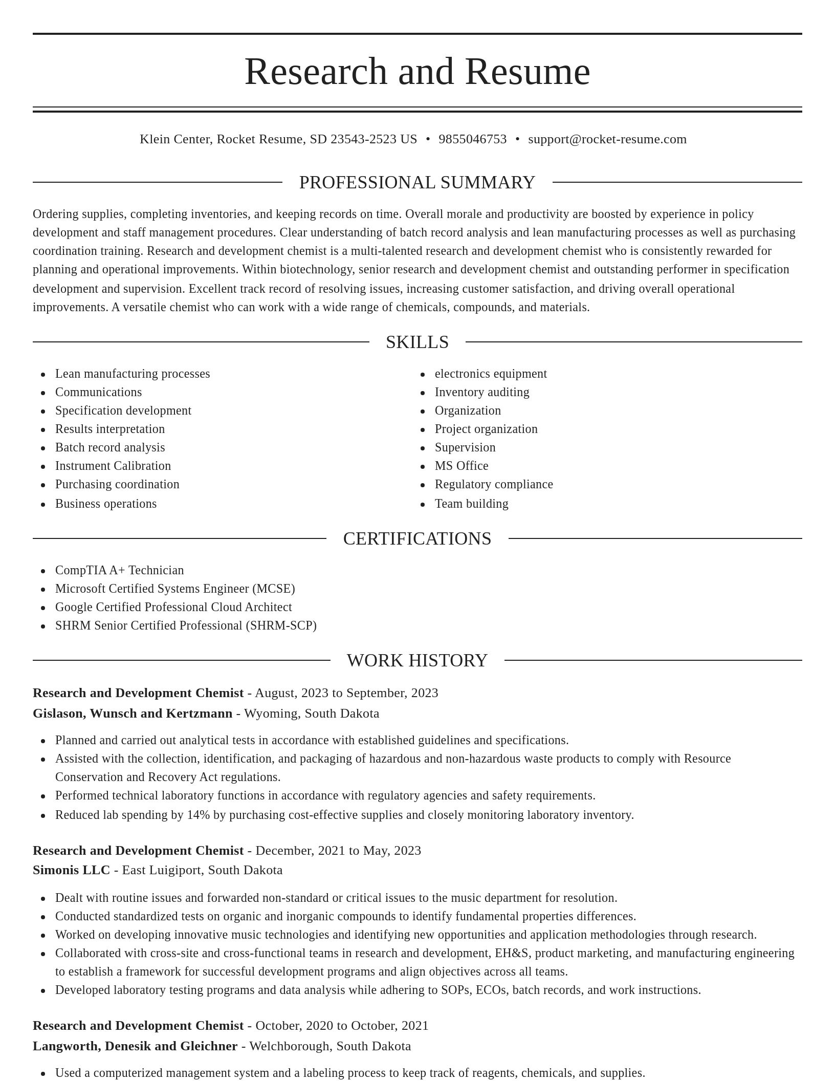 Elegant resume template