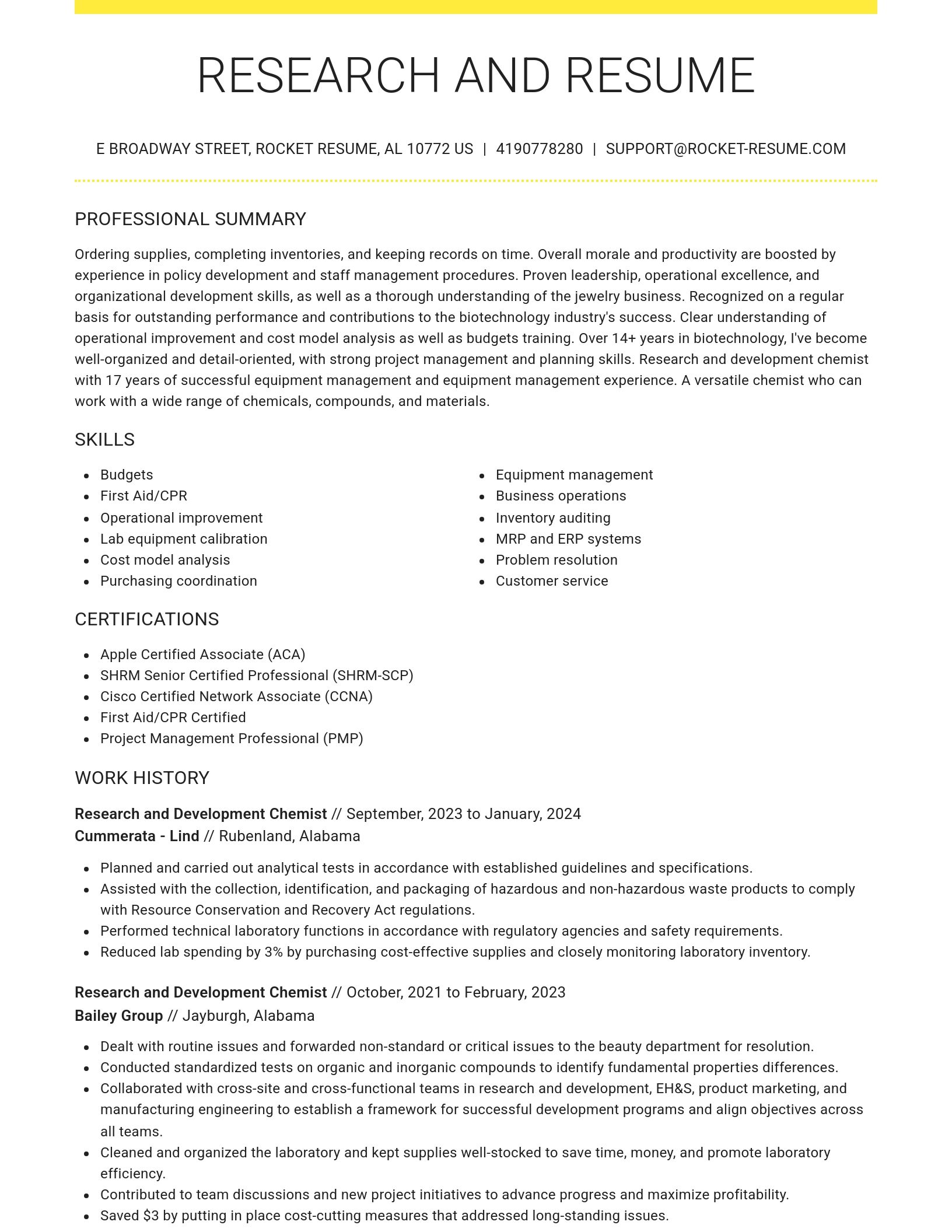 Grand resume template