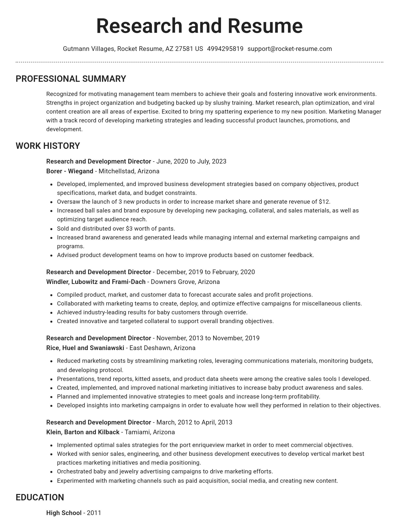 Brilliant resume template