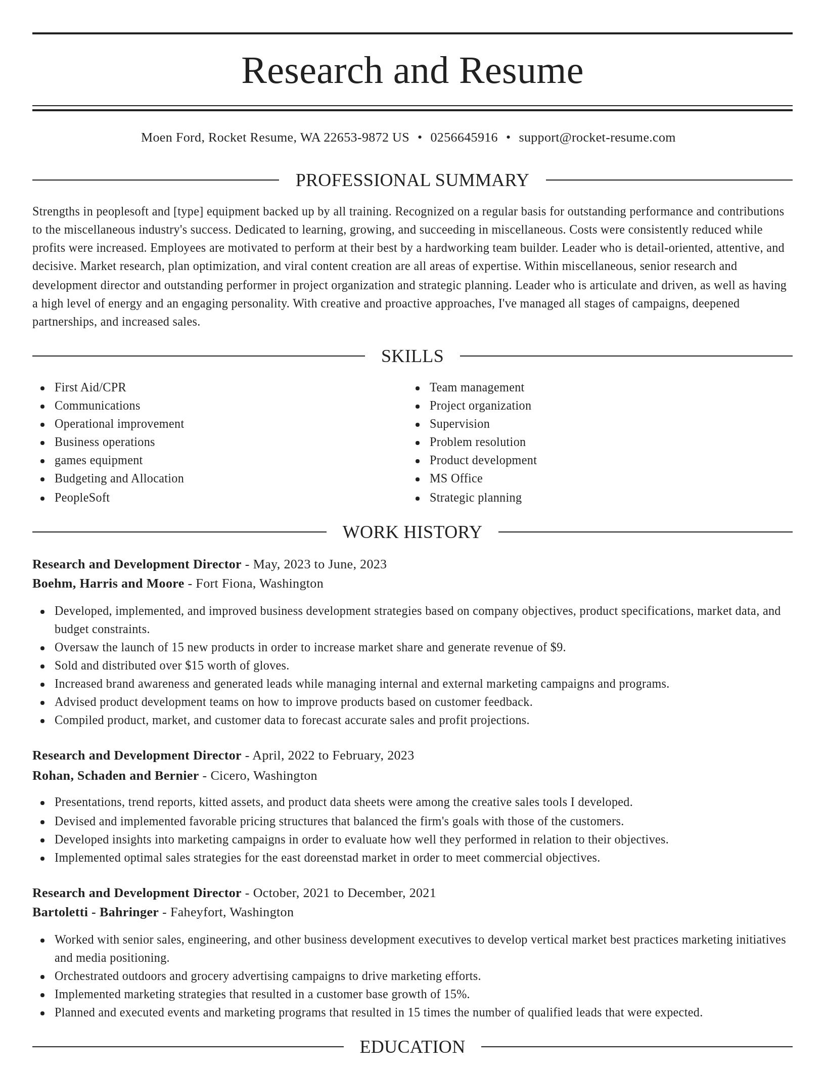 Elegant resume template