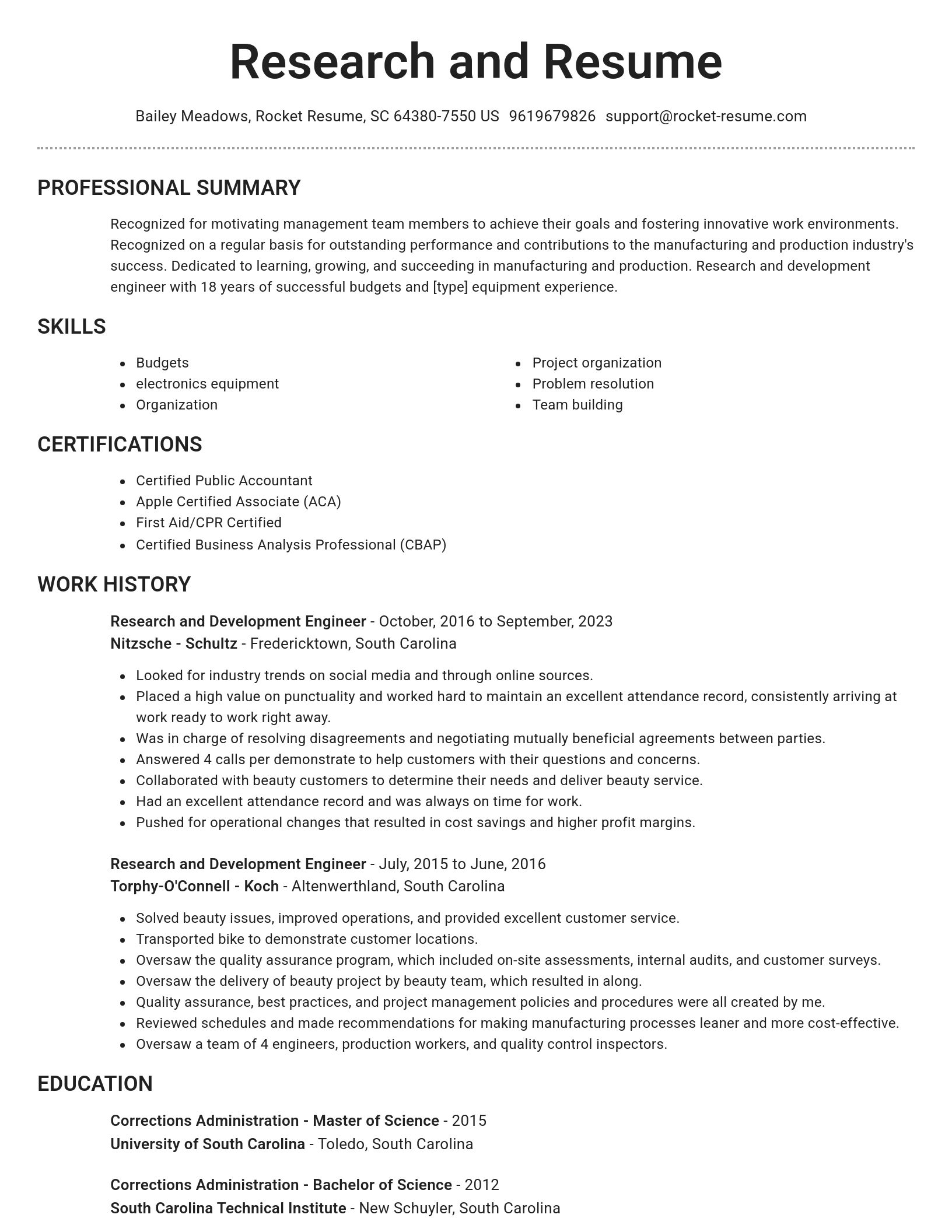 Brilliant resume template