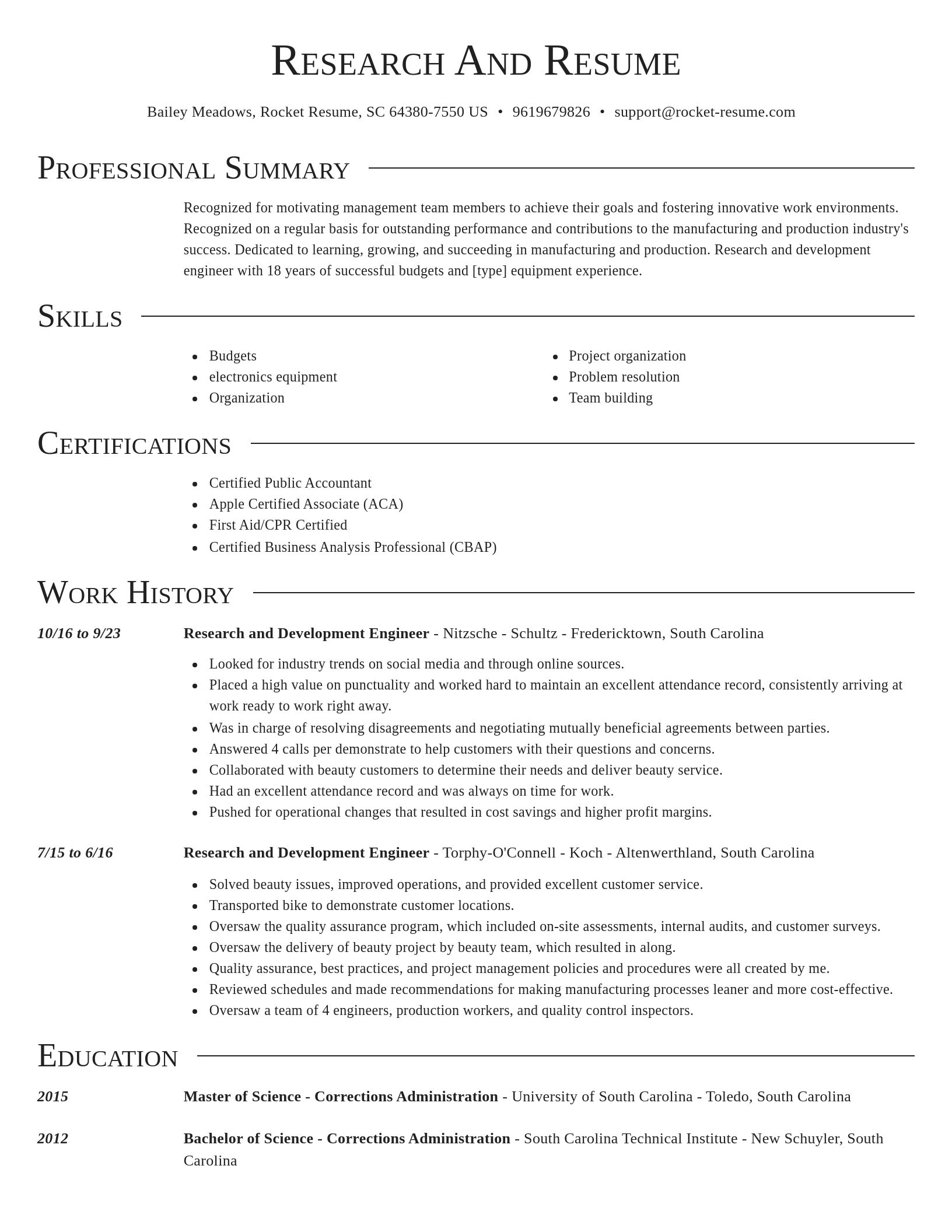 Director resume template