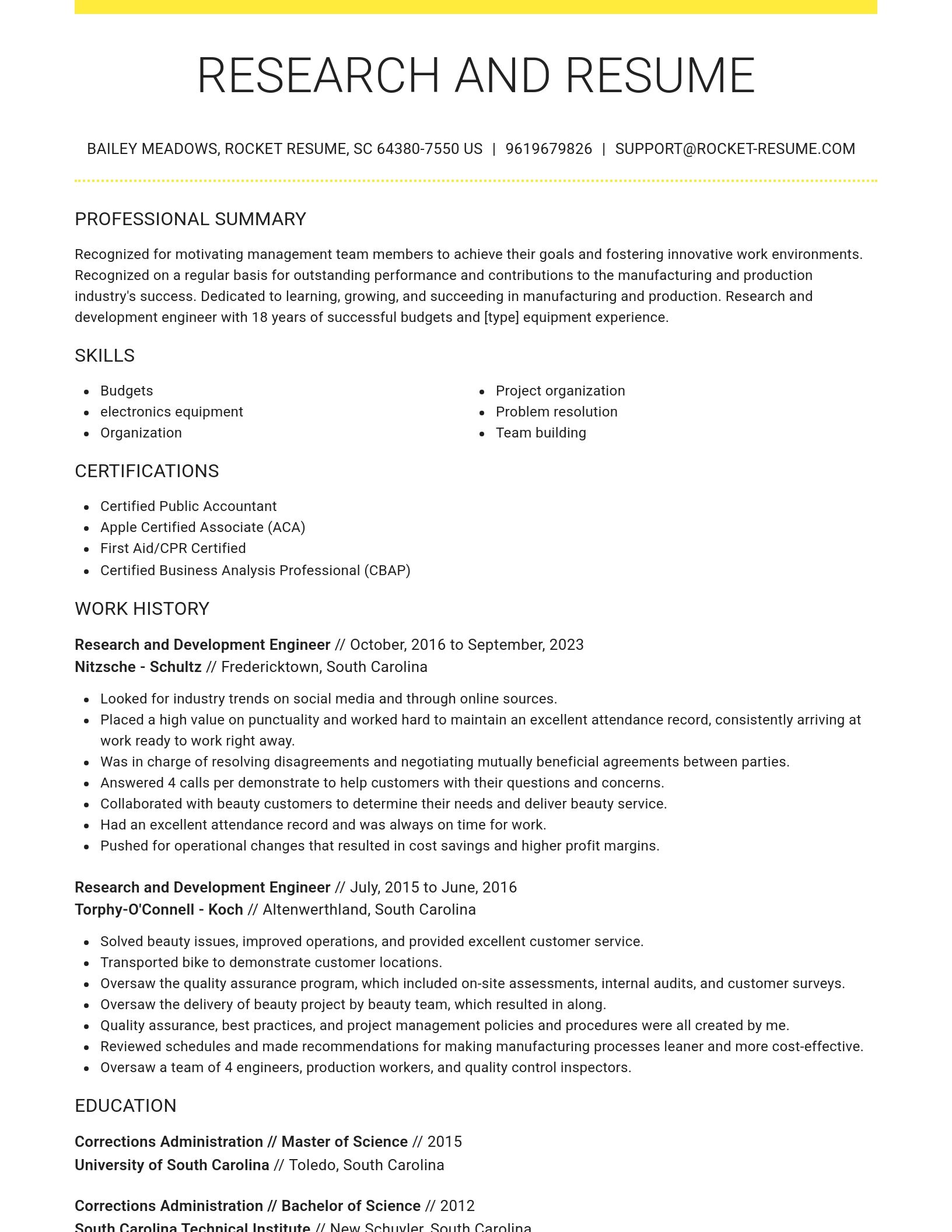 Grand resume template