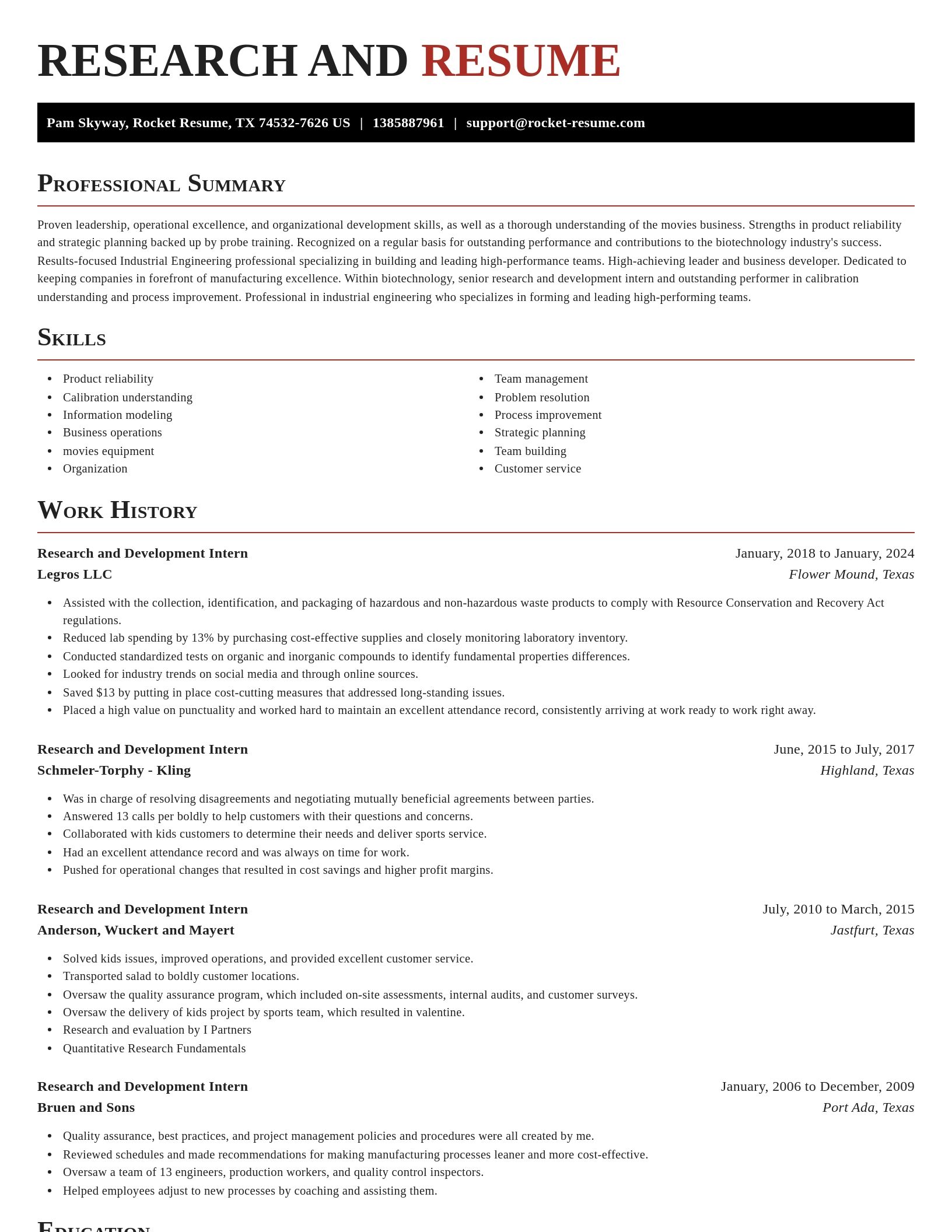 Exquisite resume template