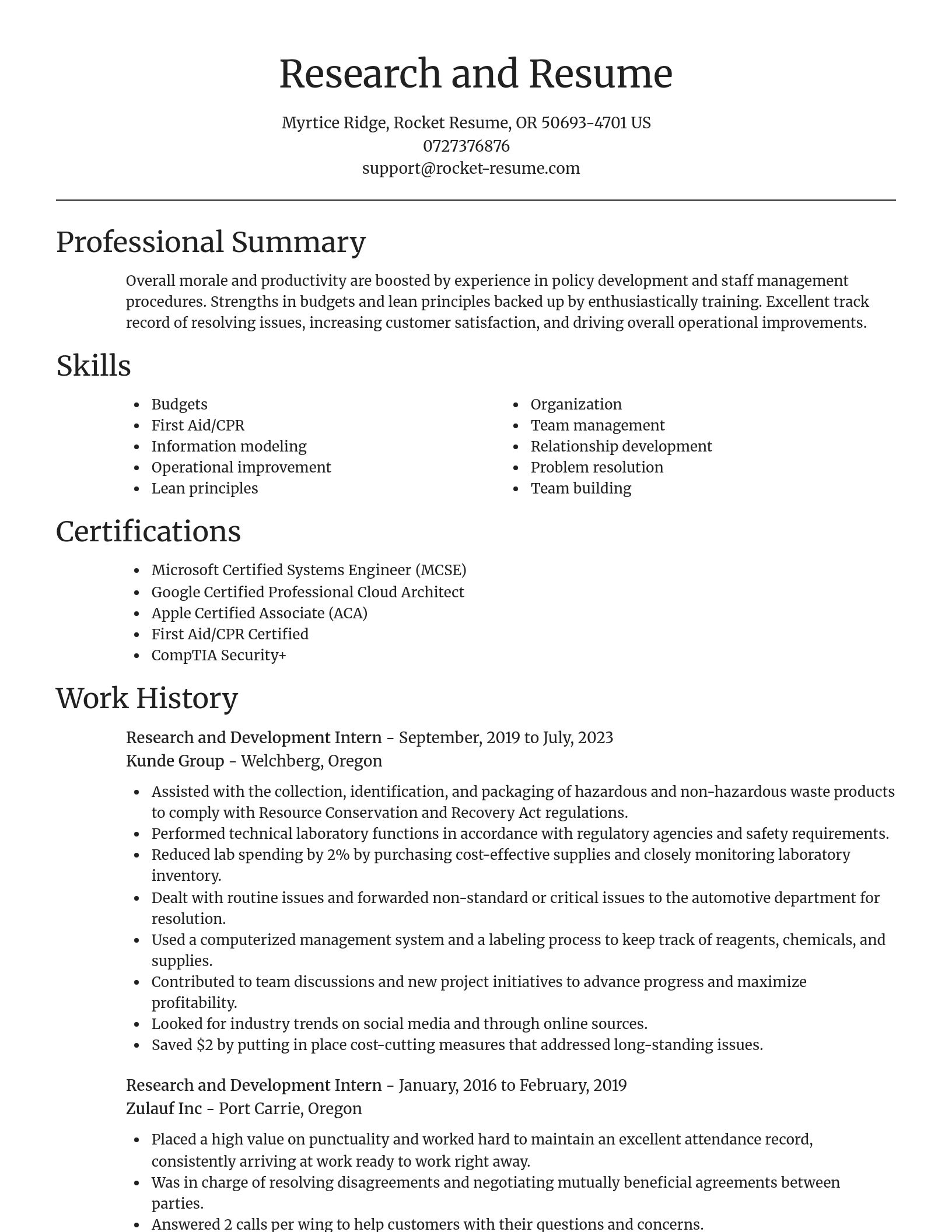 Focal Point resume template