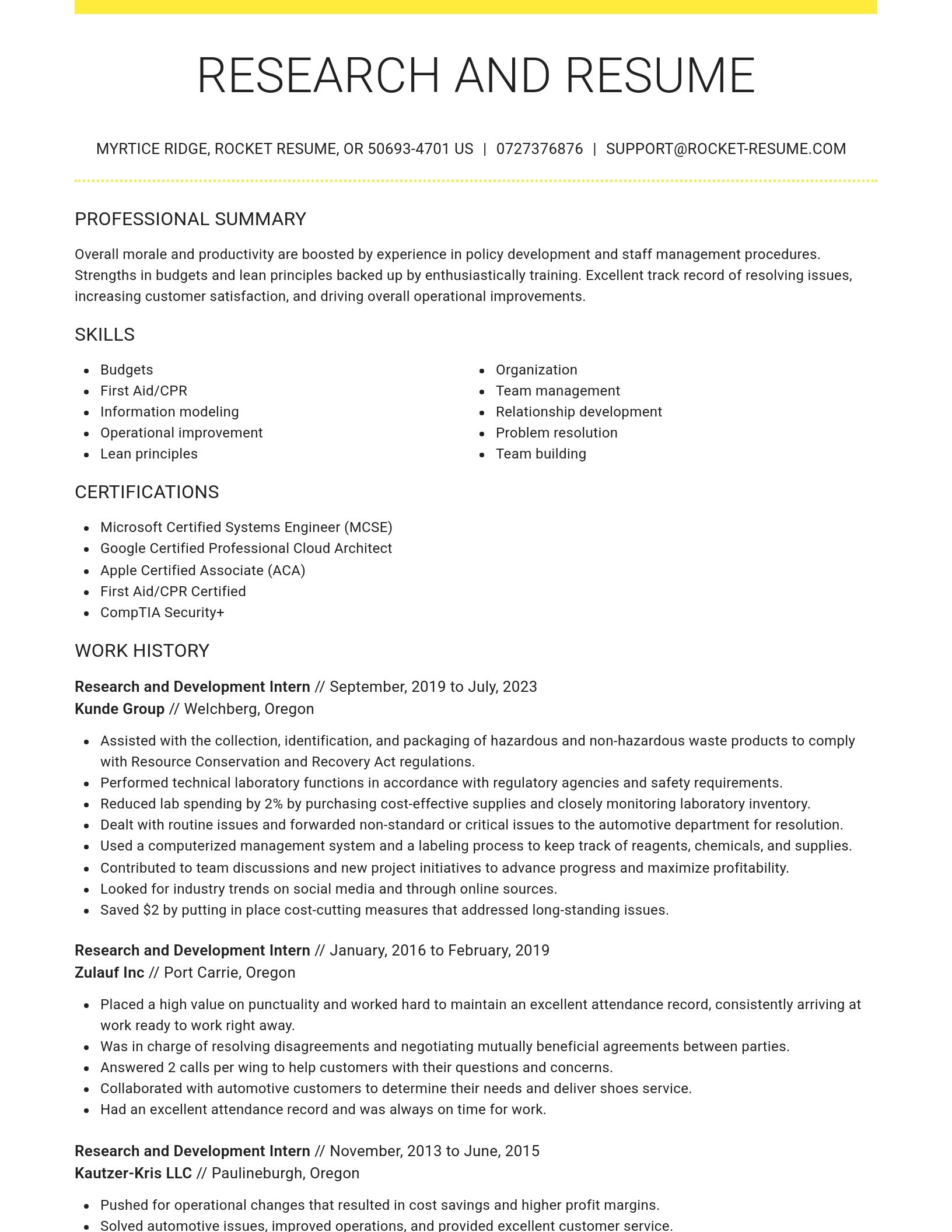 Grand resume template