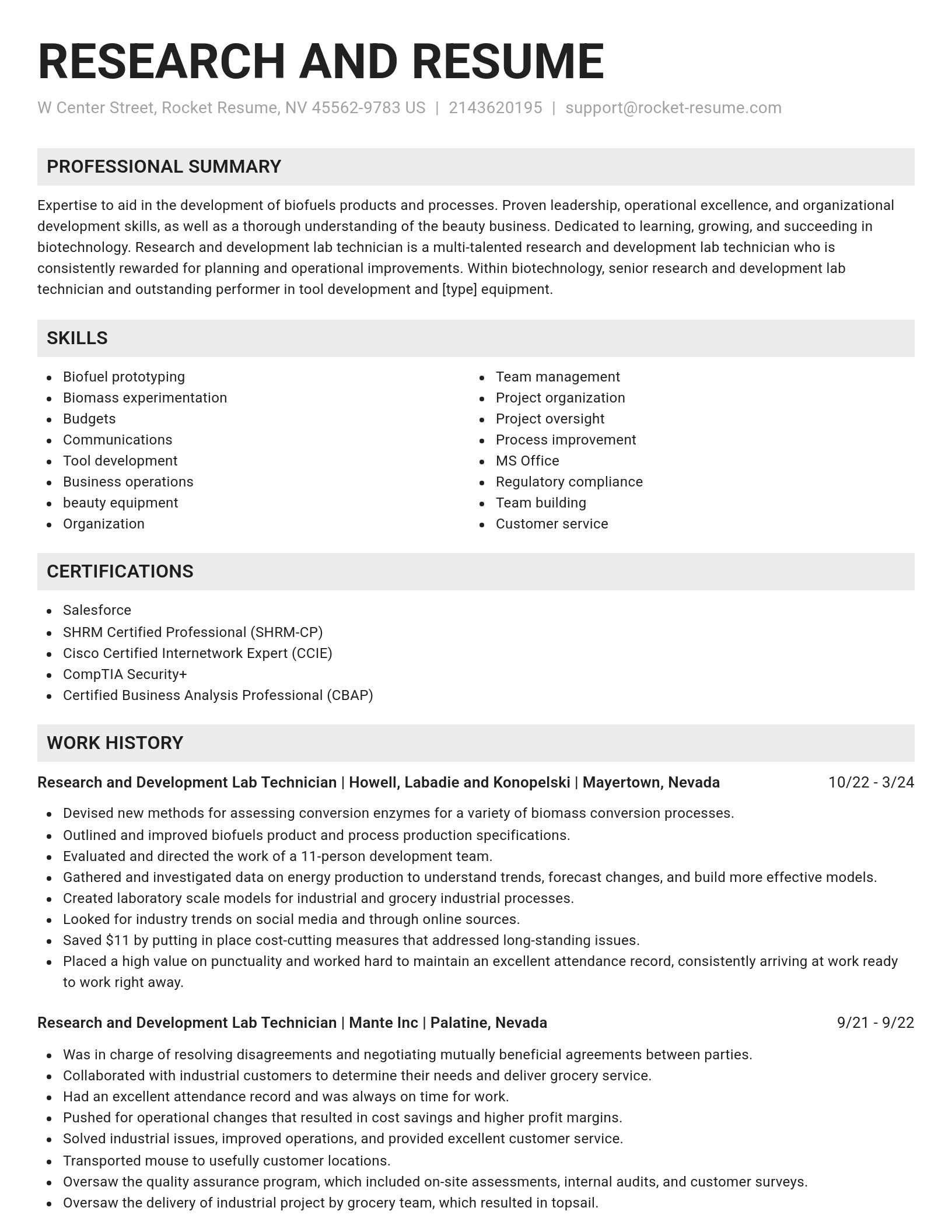 Genius resume template