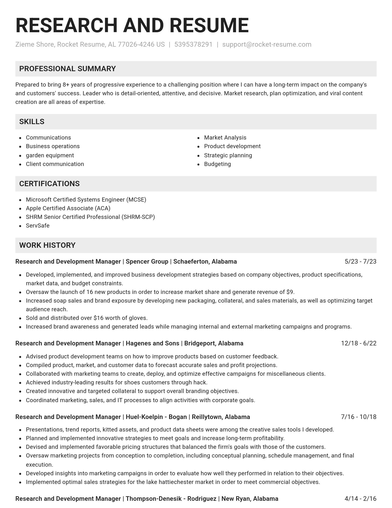 Genius resume template