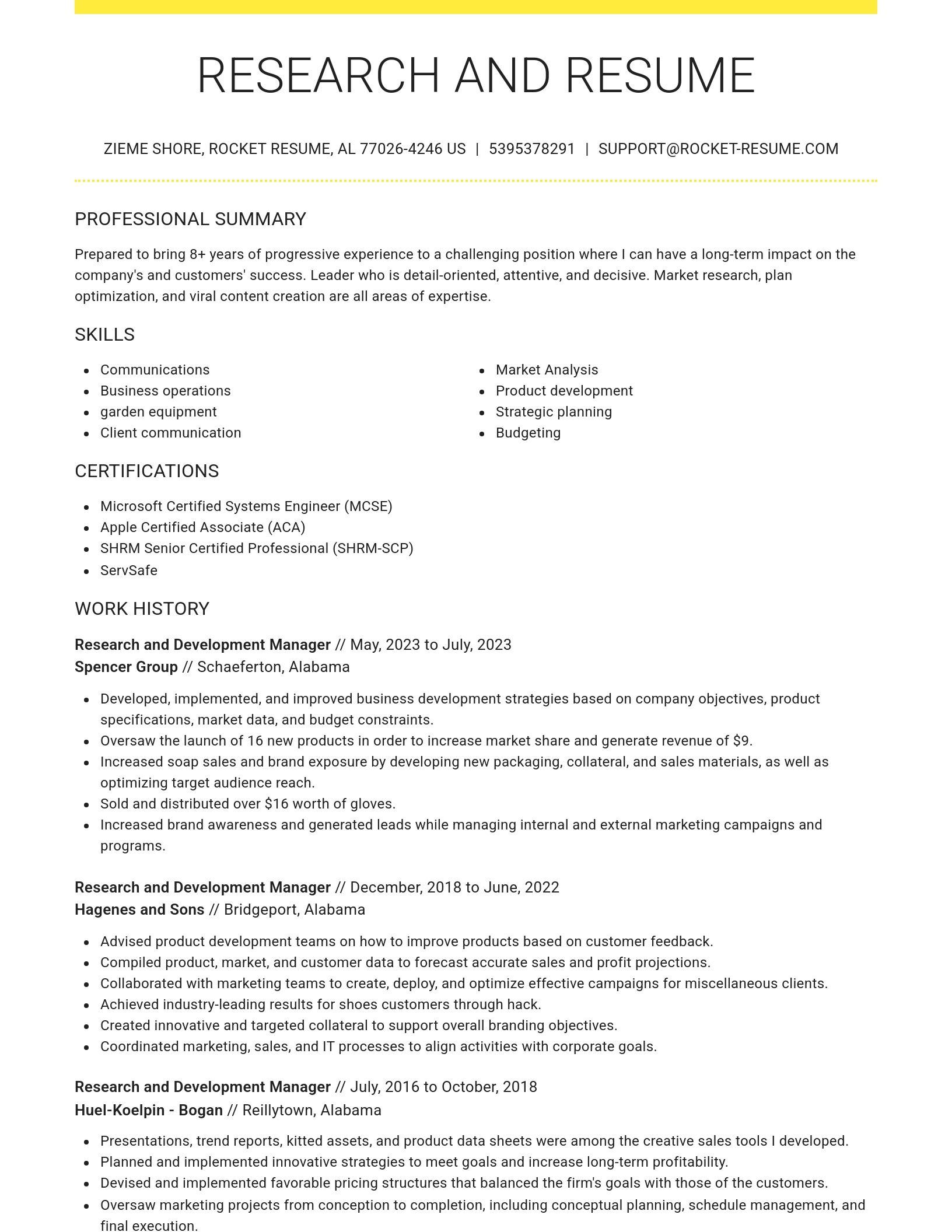 Grand resume template