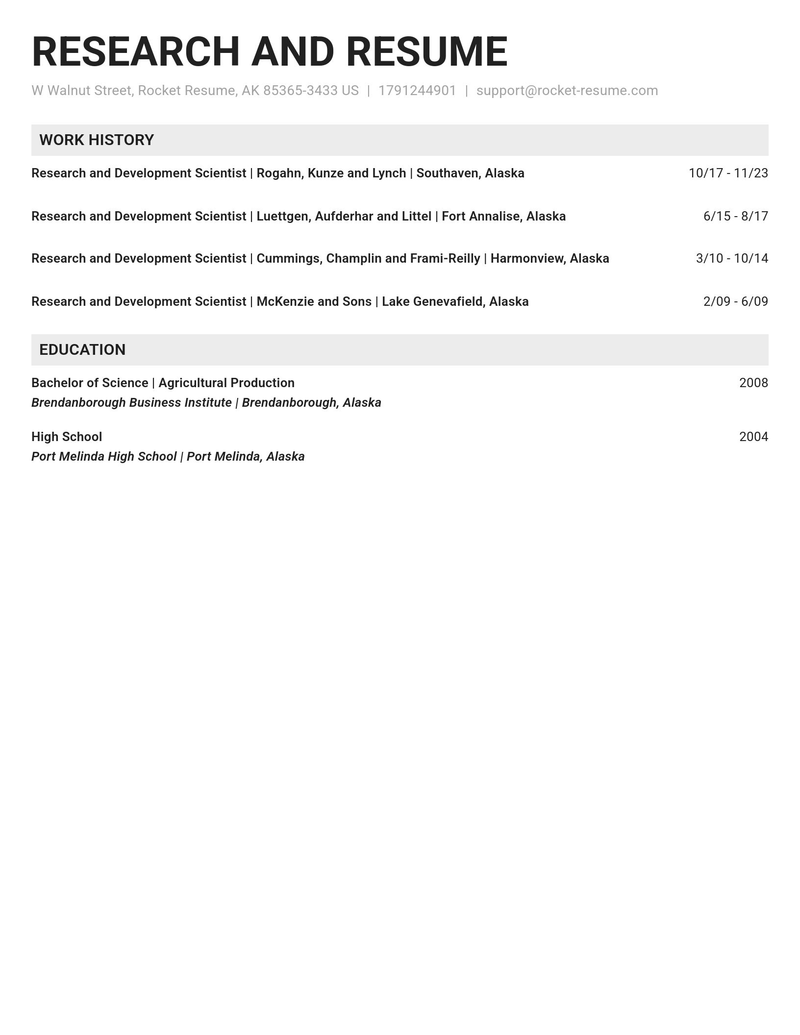 Genius resume template