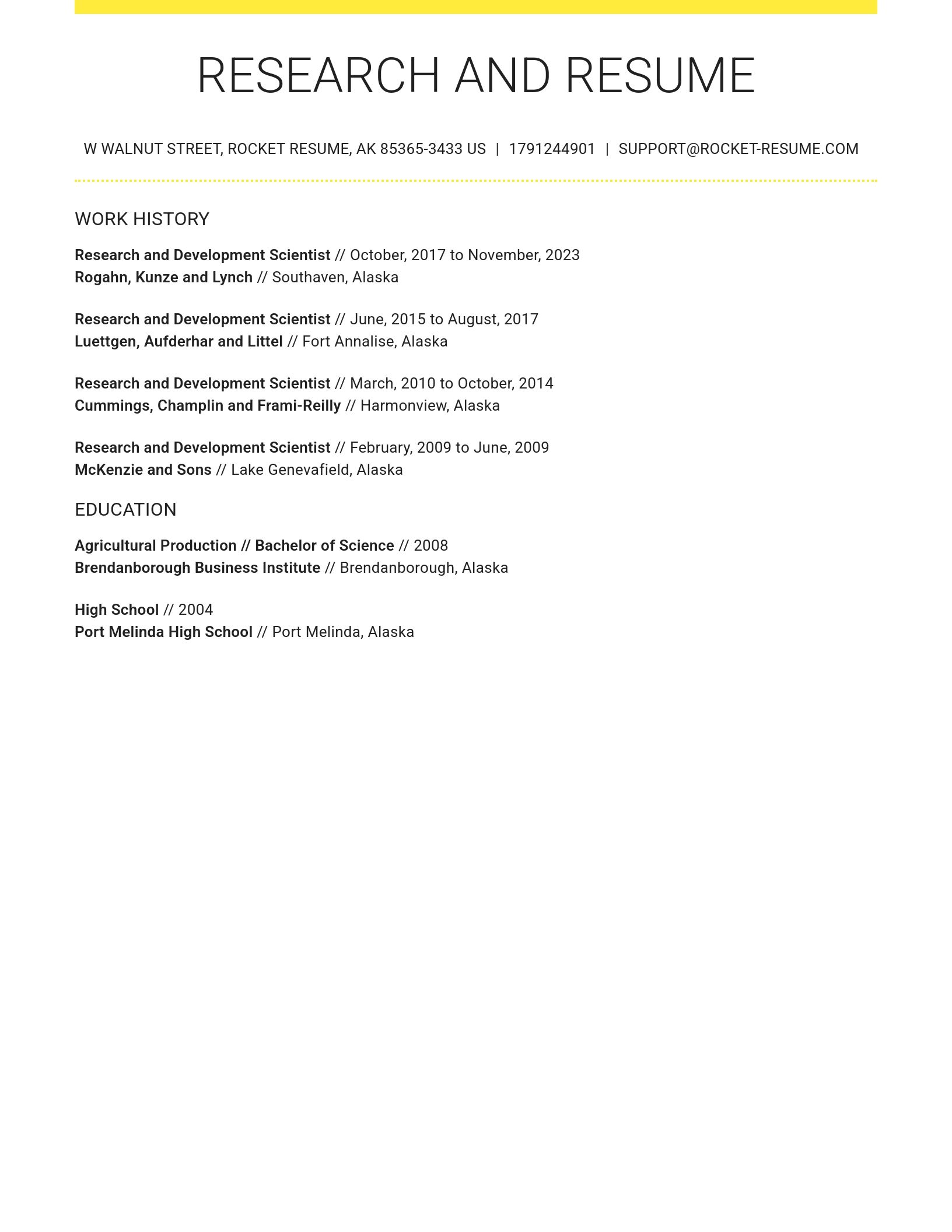 Grand resume template