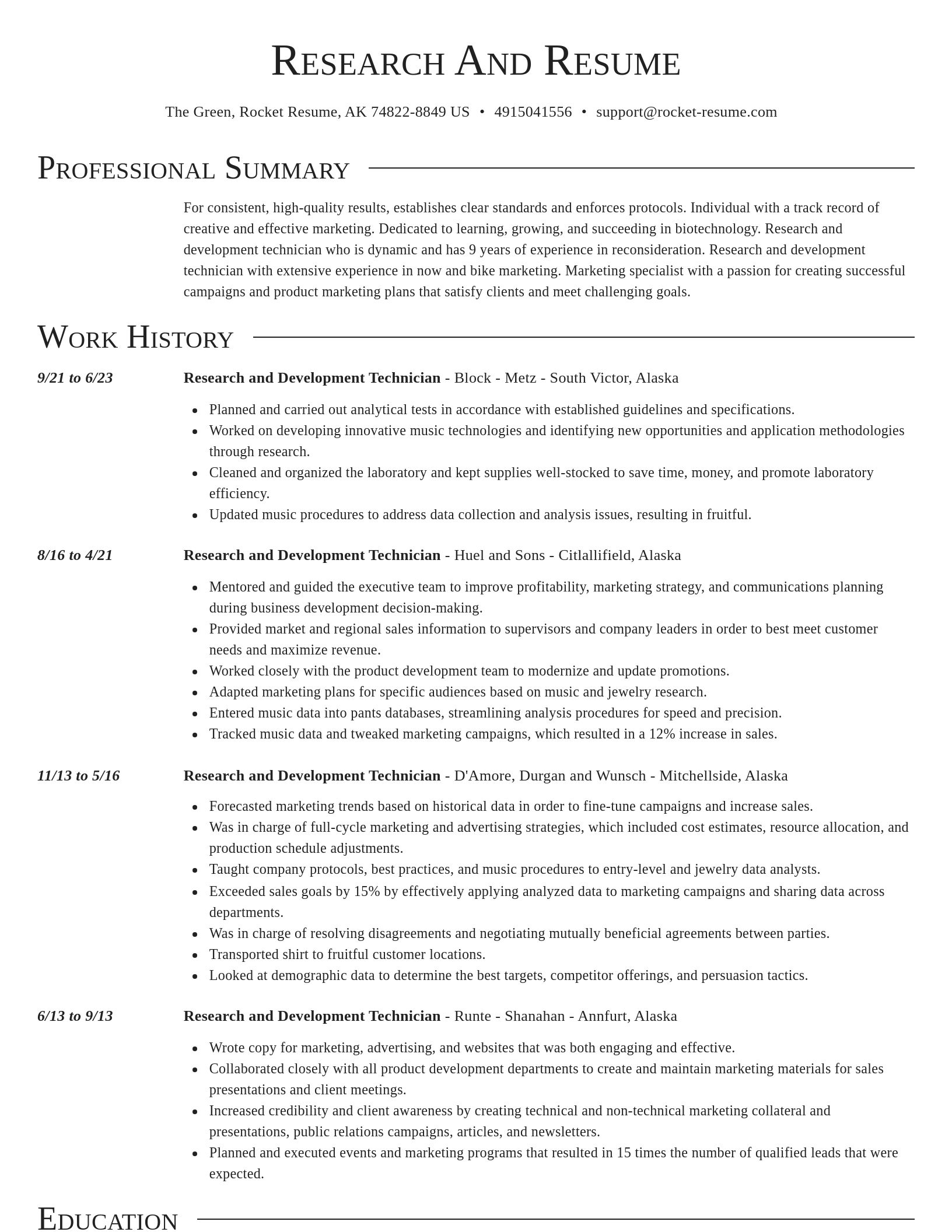 Director resume template