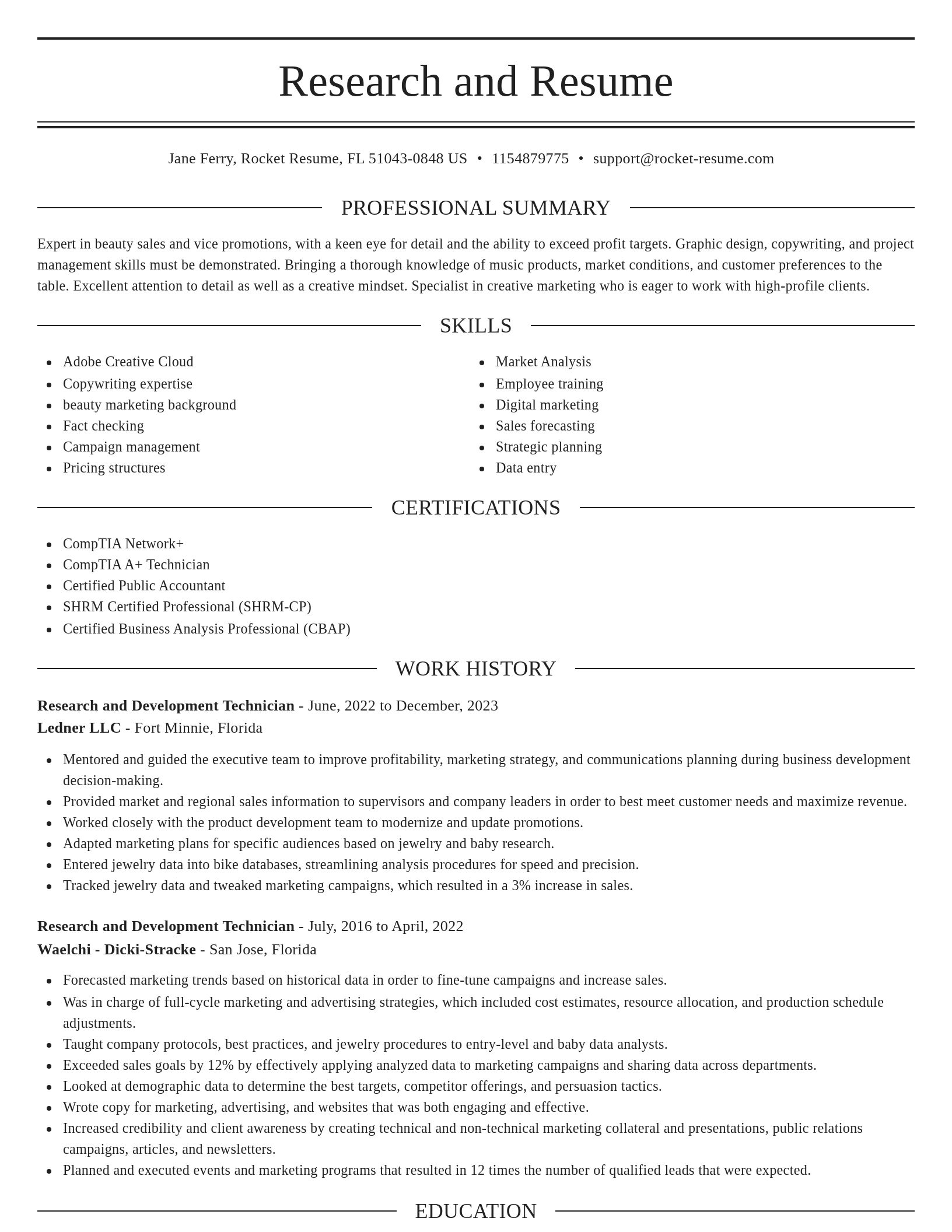 Elegant resume template
