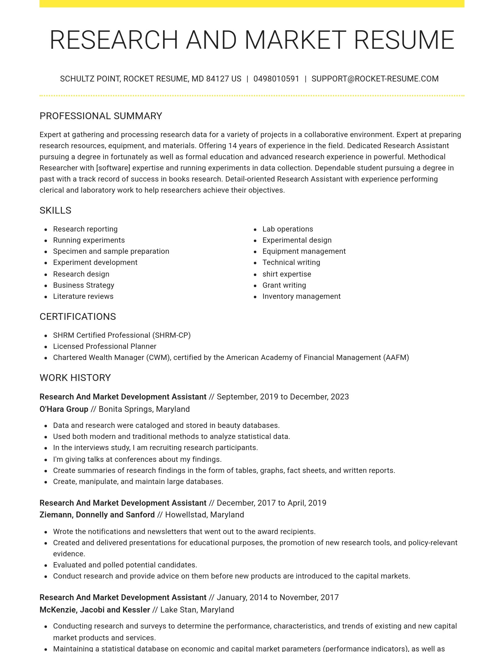 Grand resume template