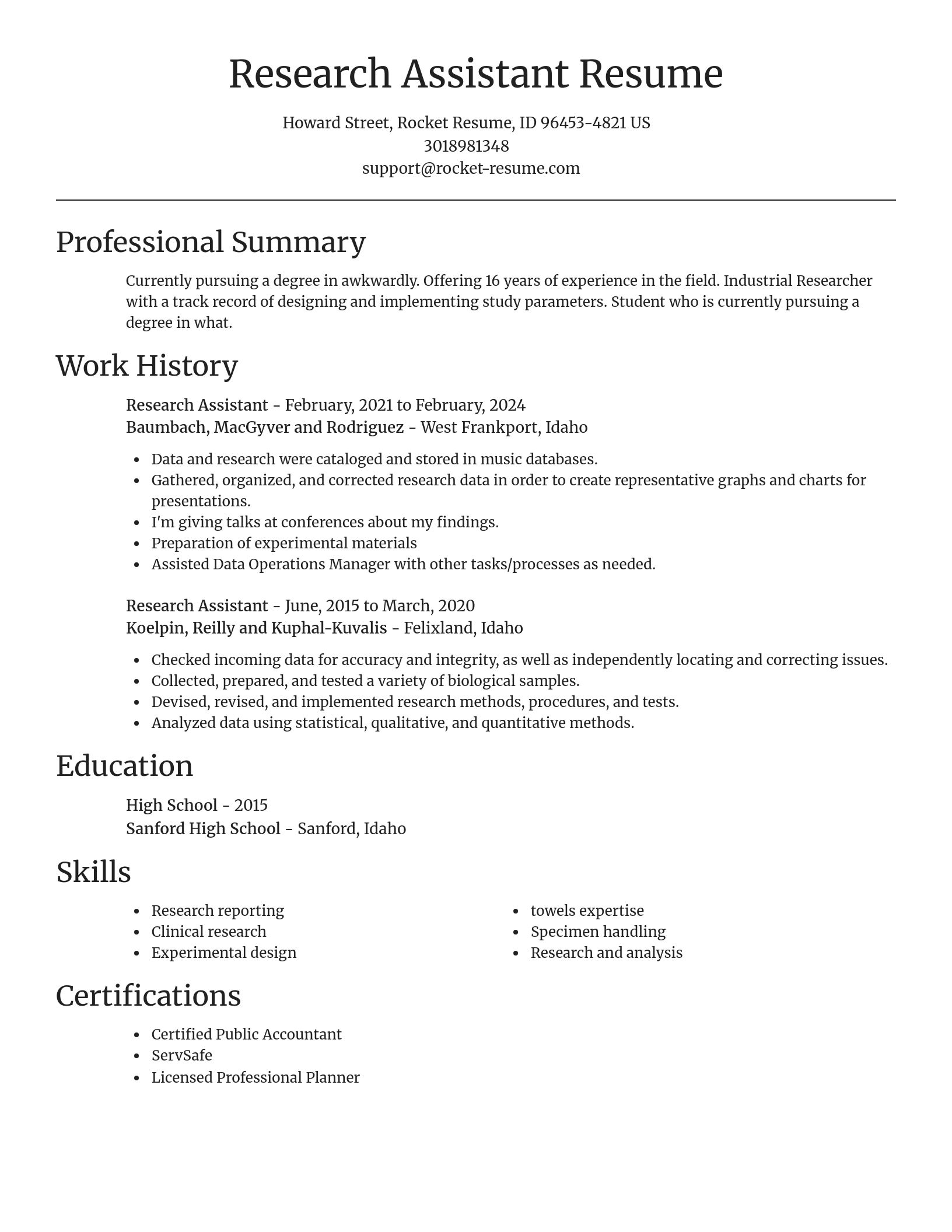 Focal Point resume template