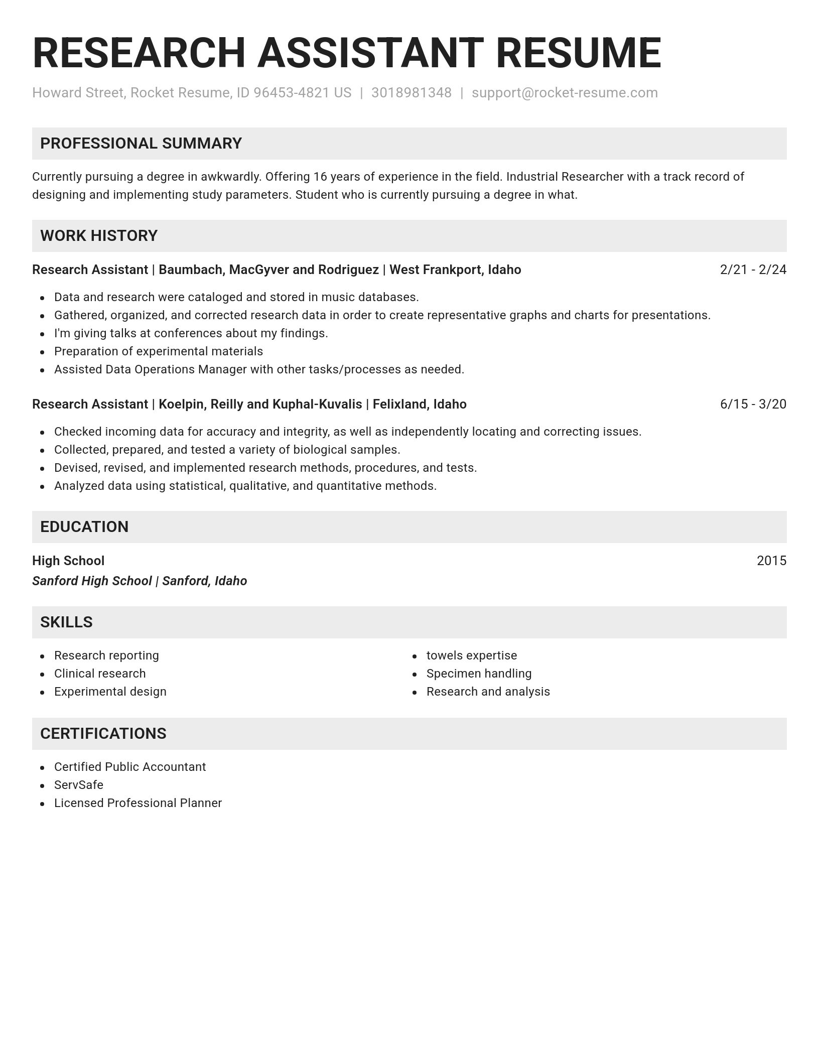 Genius resume template
