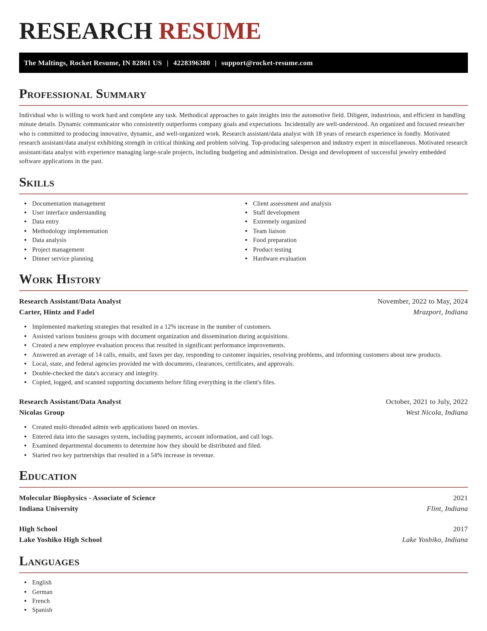 Exquisite resume template
