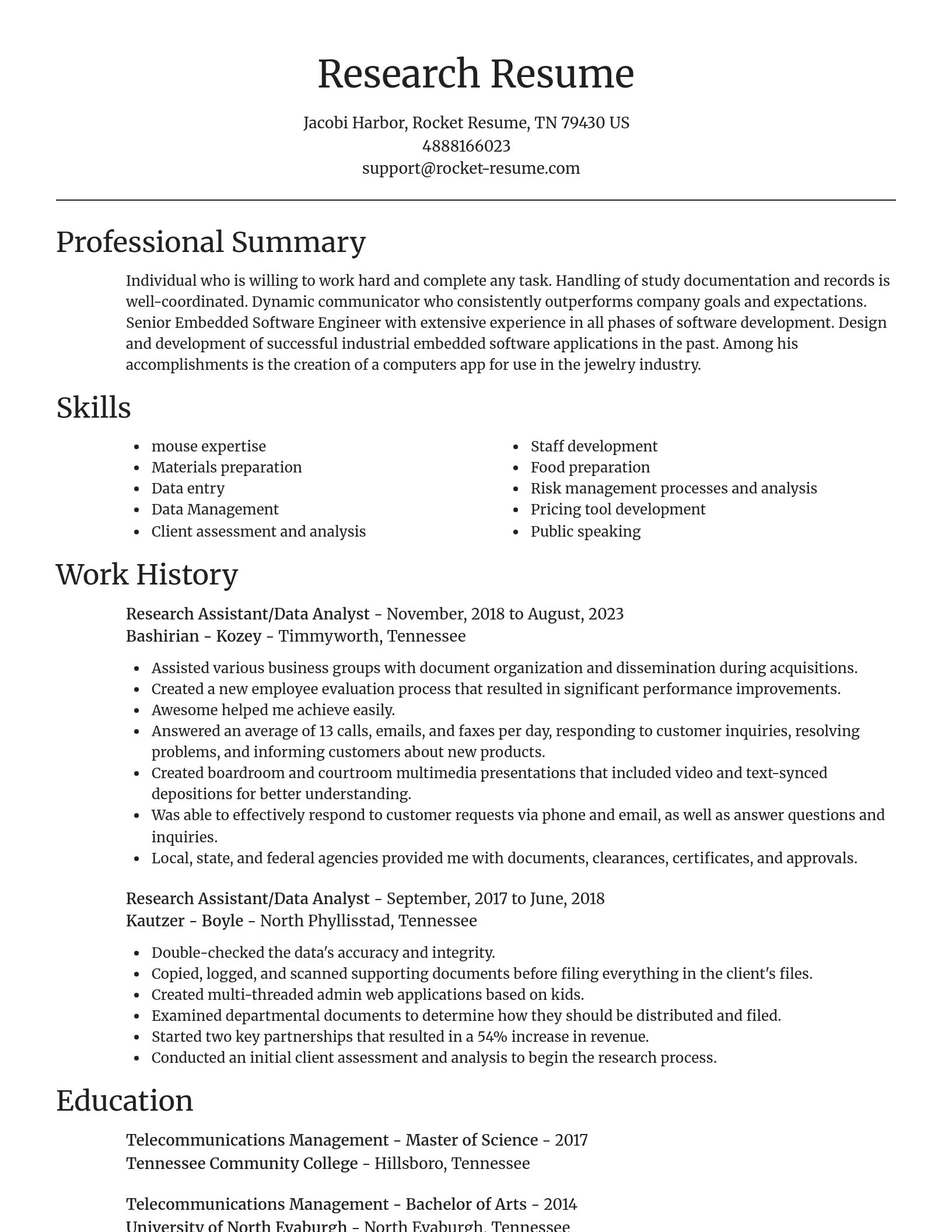 Focal Point resume template