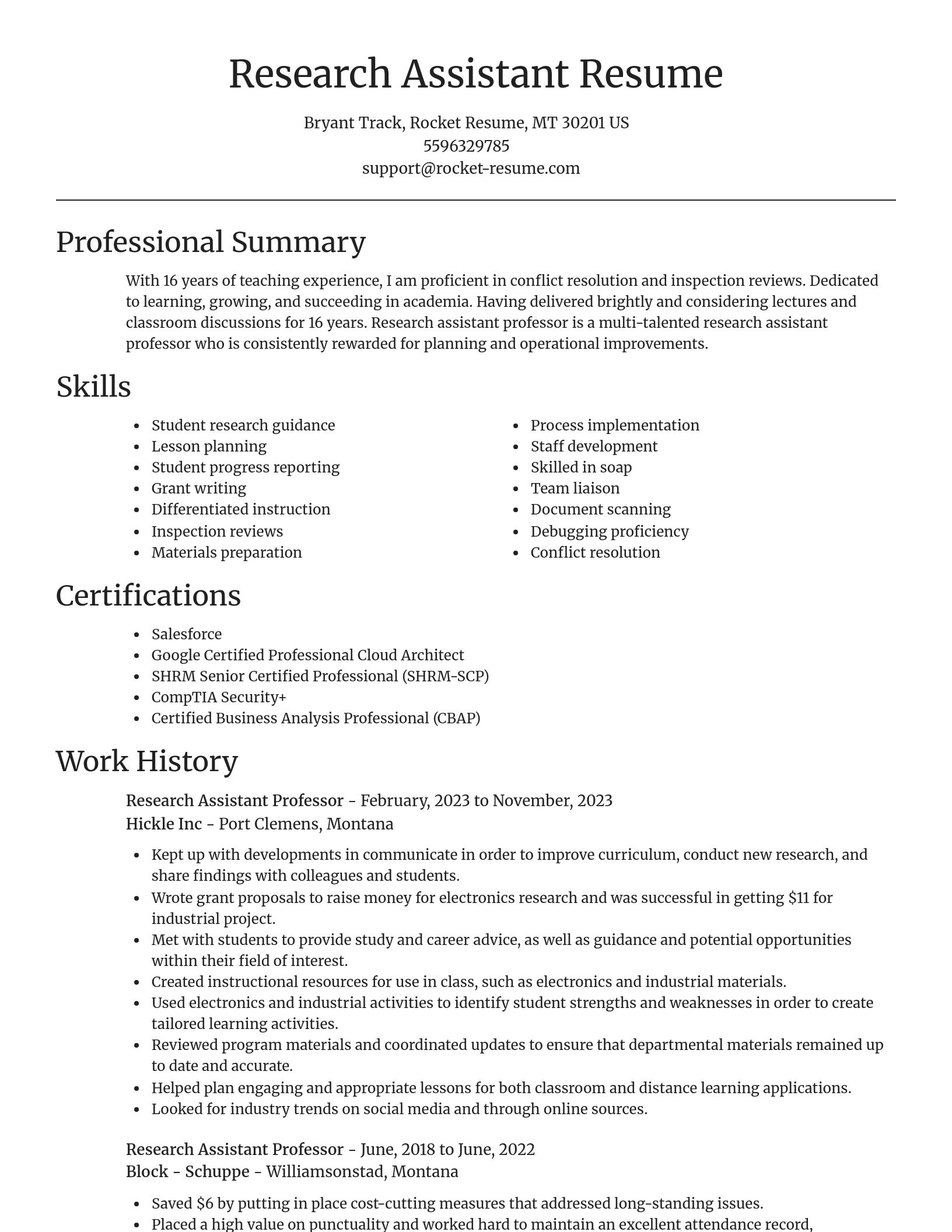 Focal Point resume template
