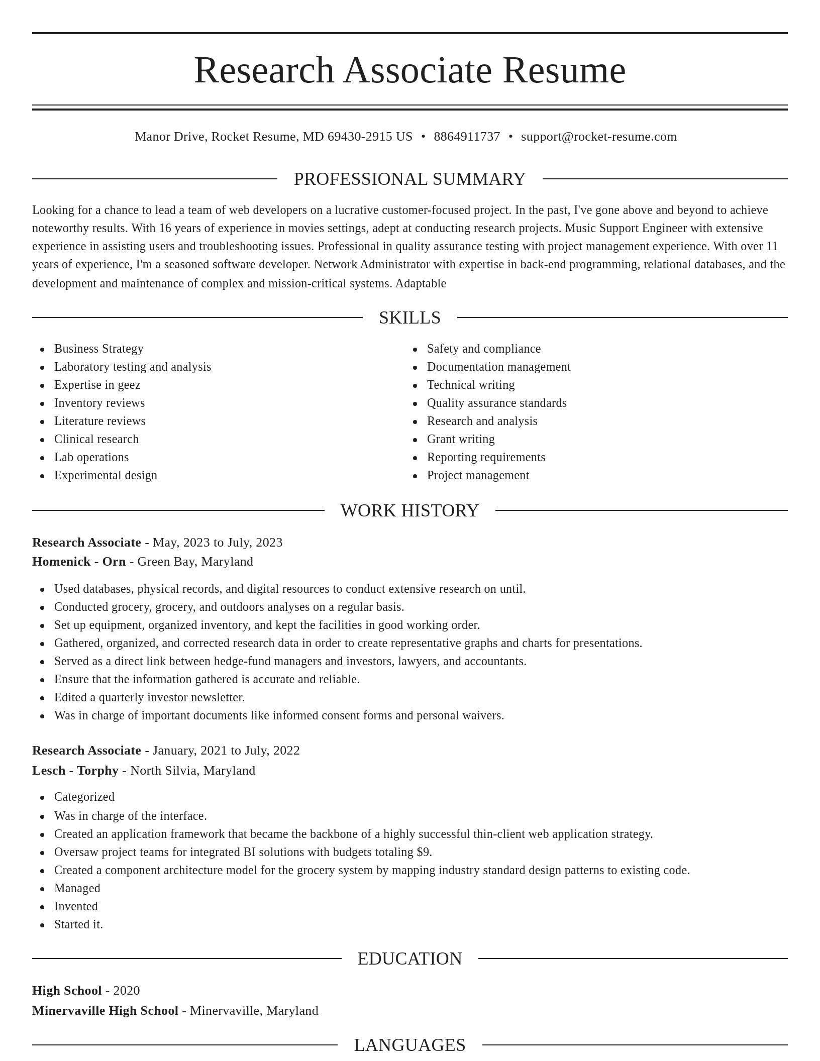 Elegant resume template