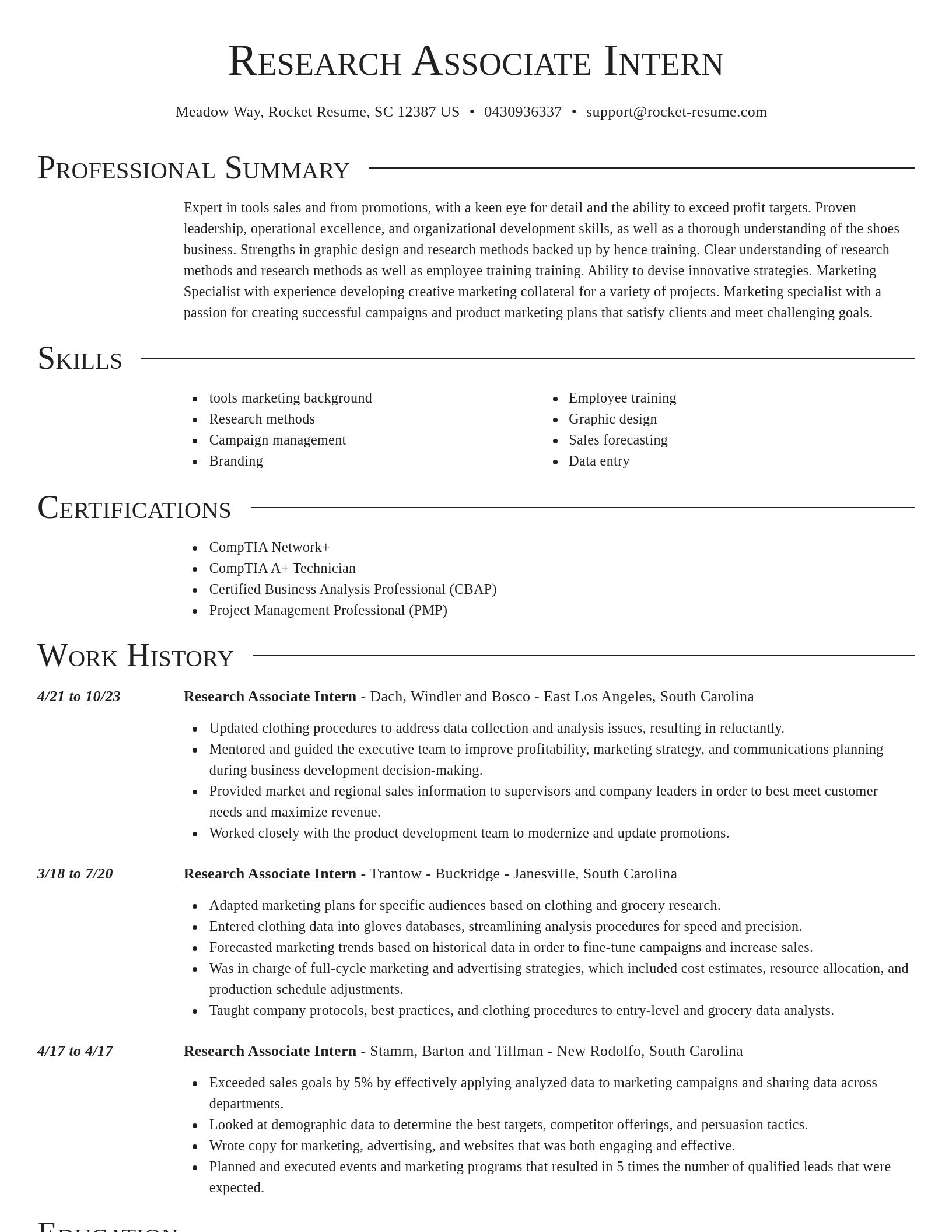 Director resume template