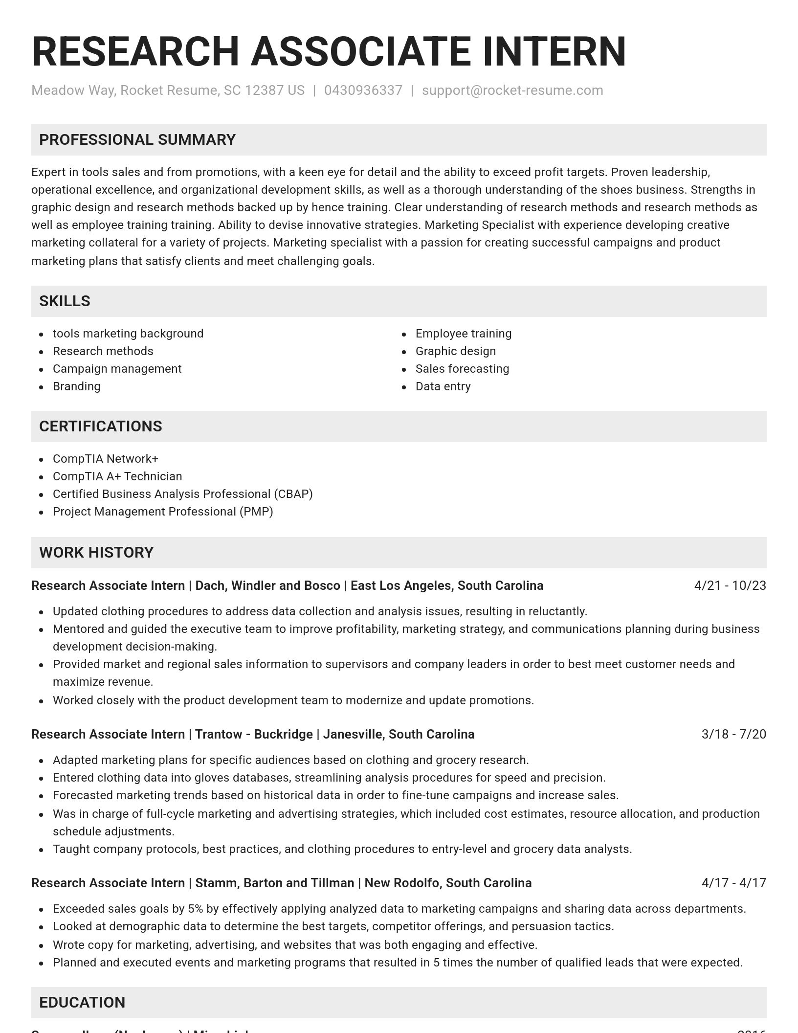 Genius resume template