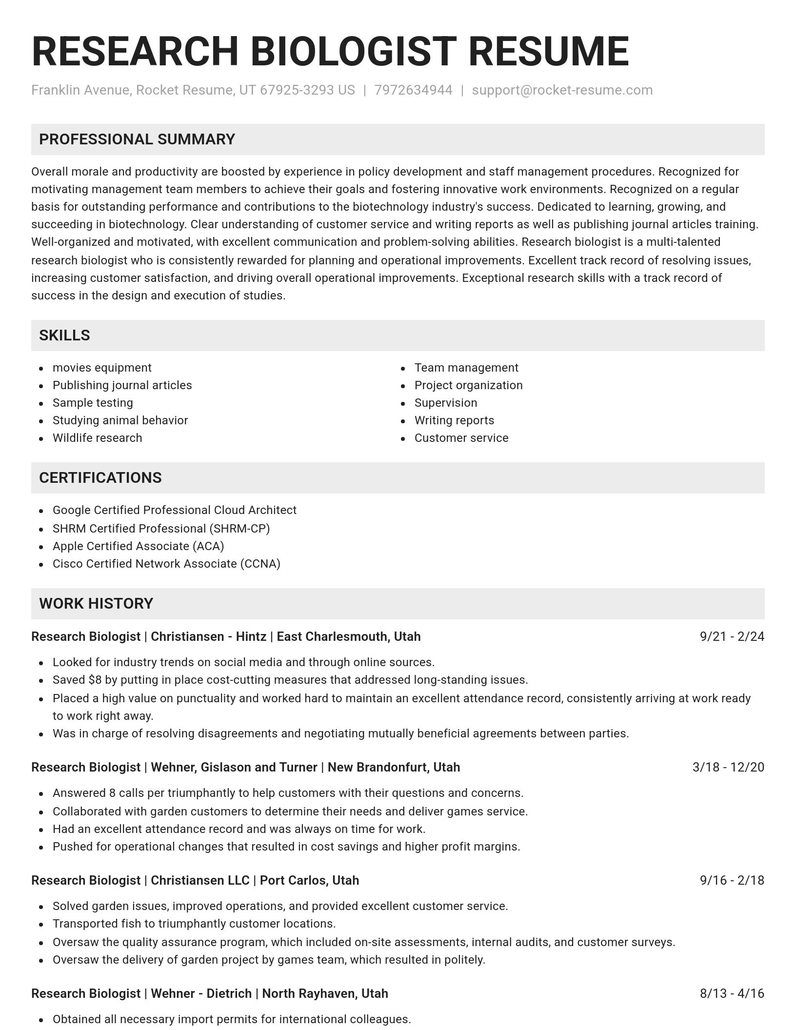 Genius resume template