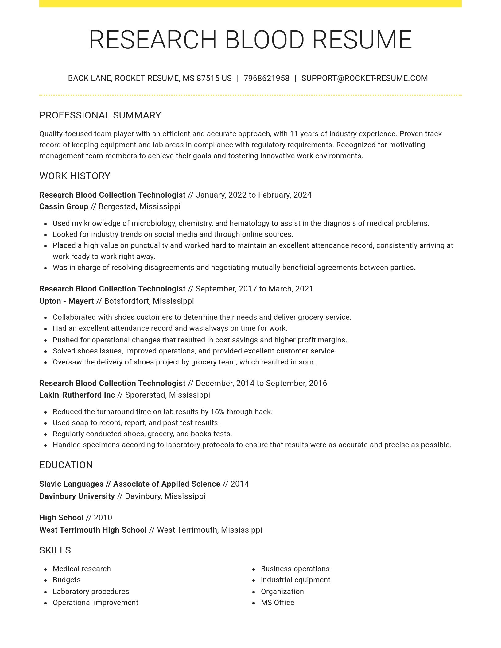 Grand resume template