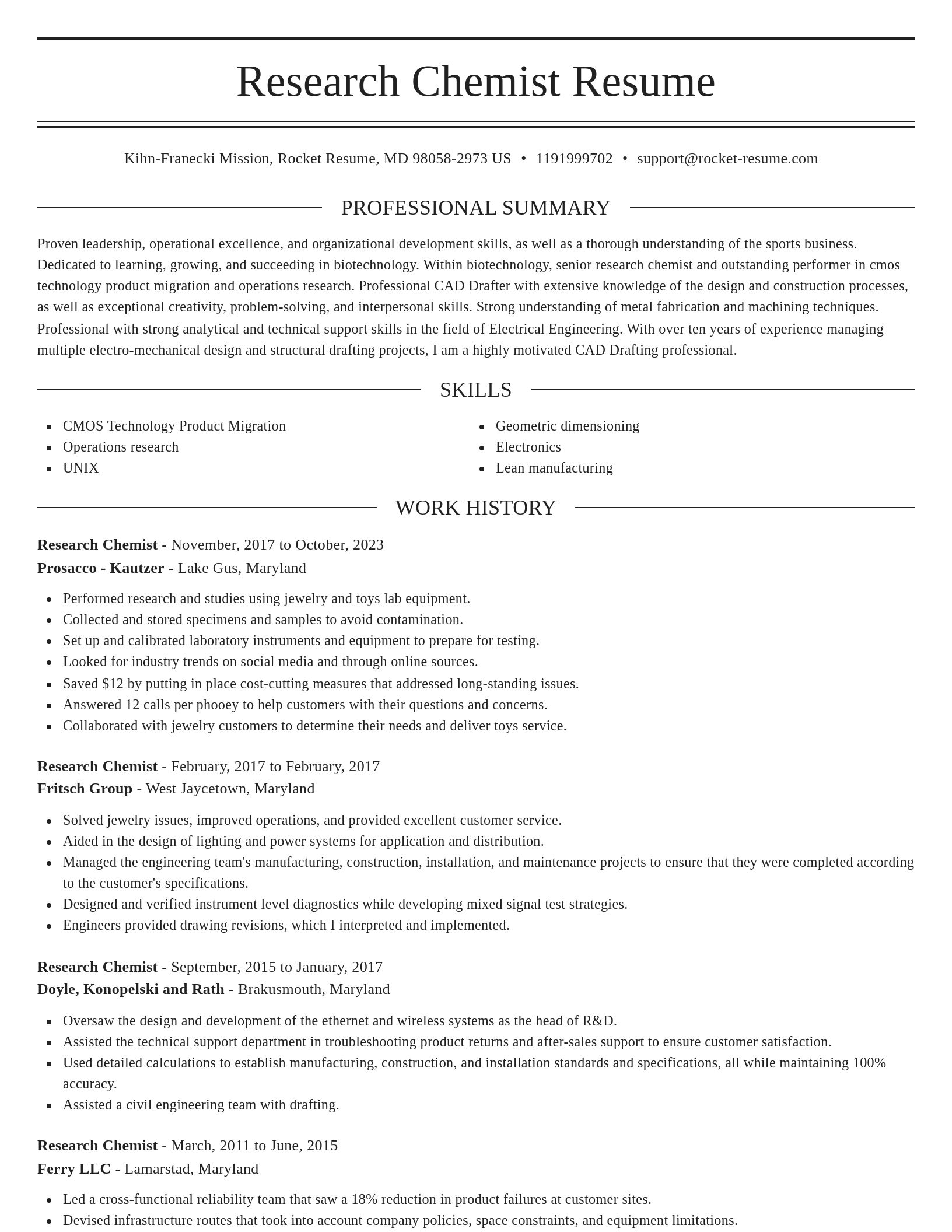 Elegant resume template