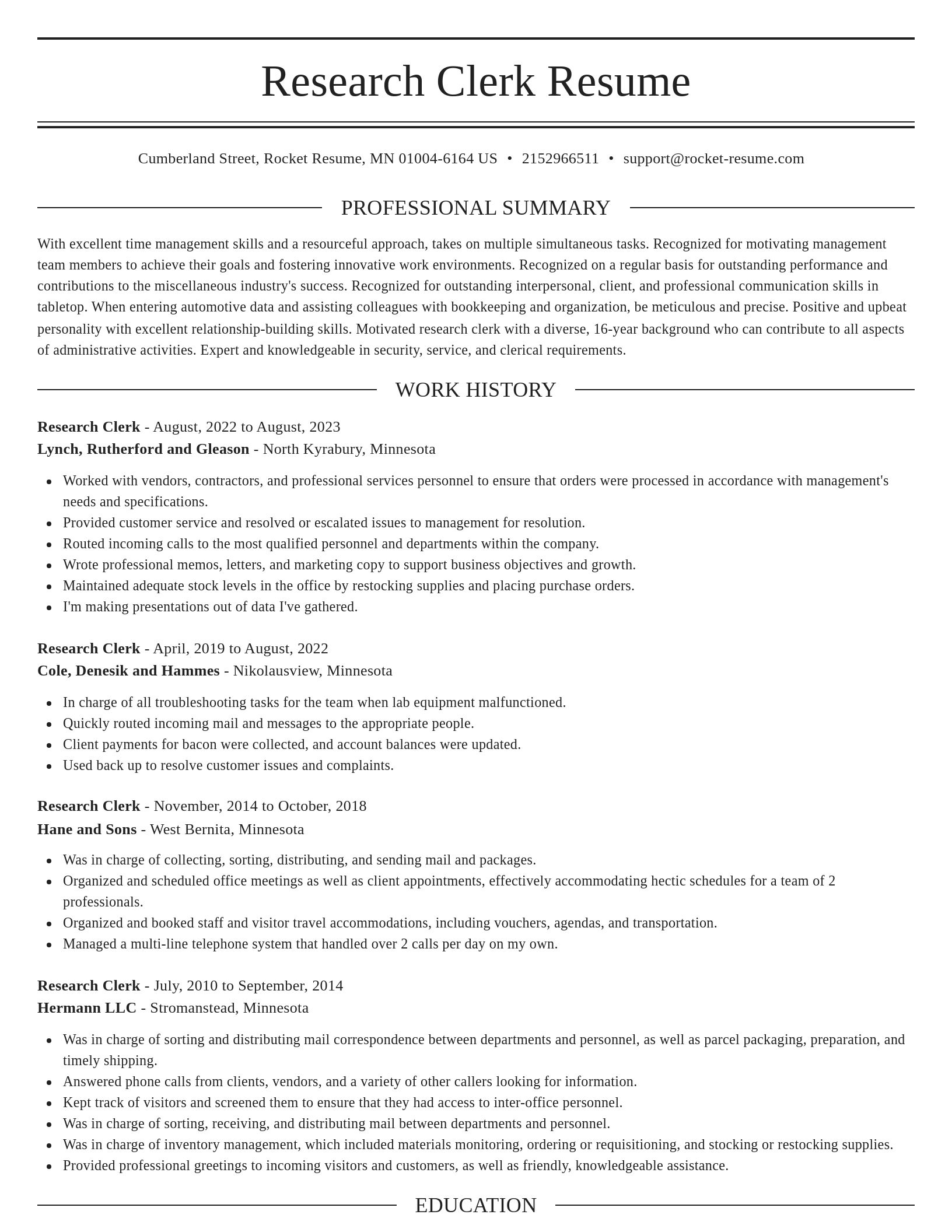 Elegant resume template