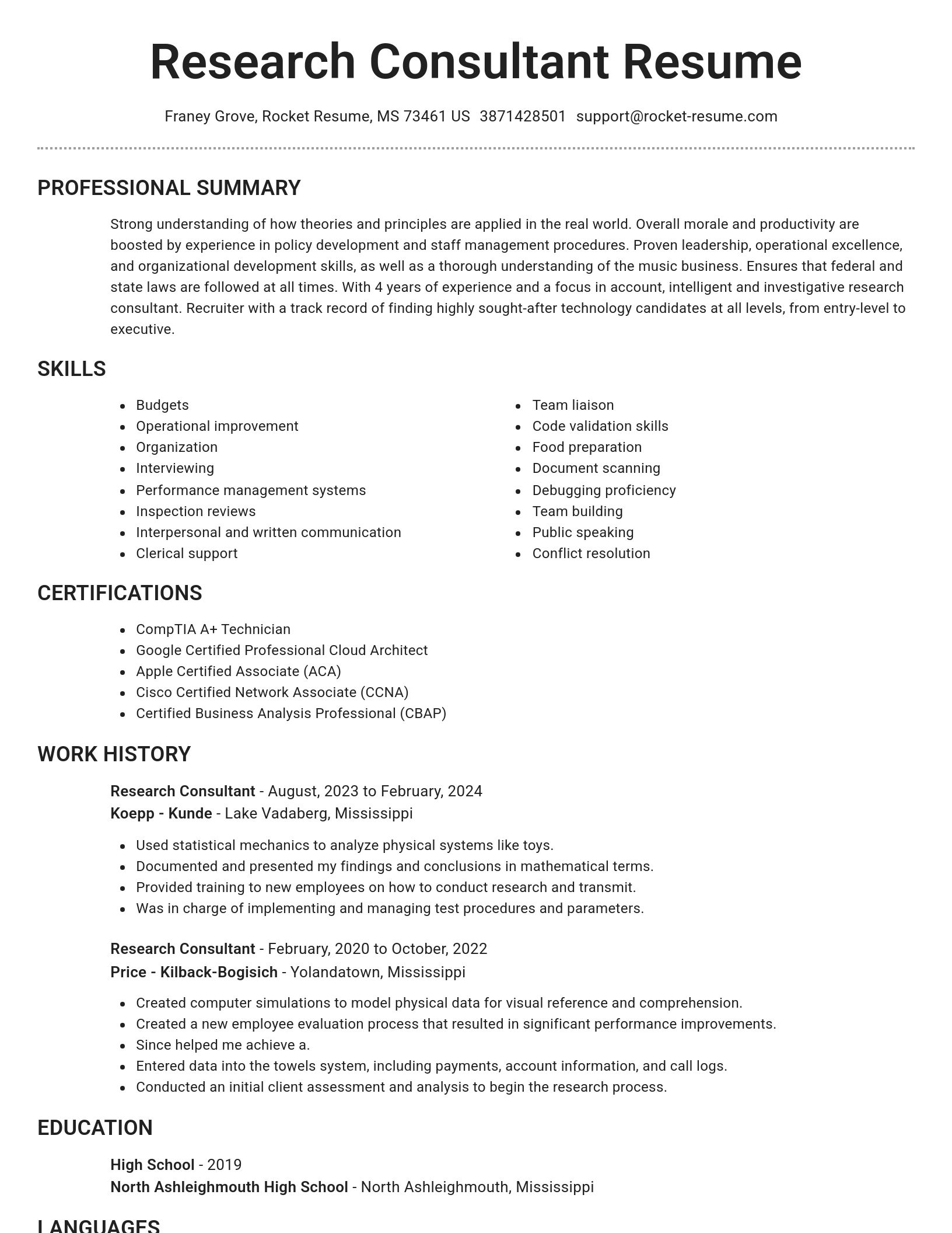Brilliant resume template