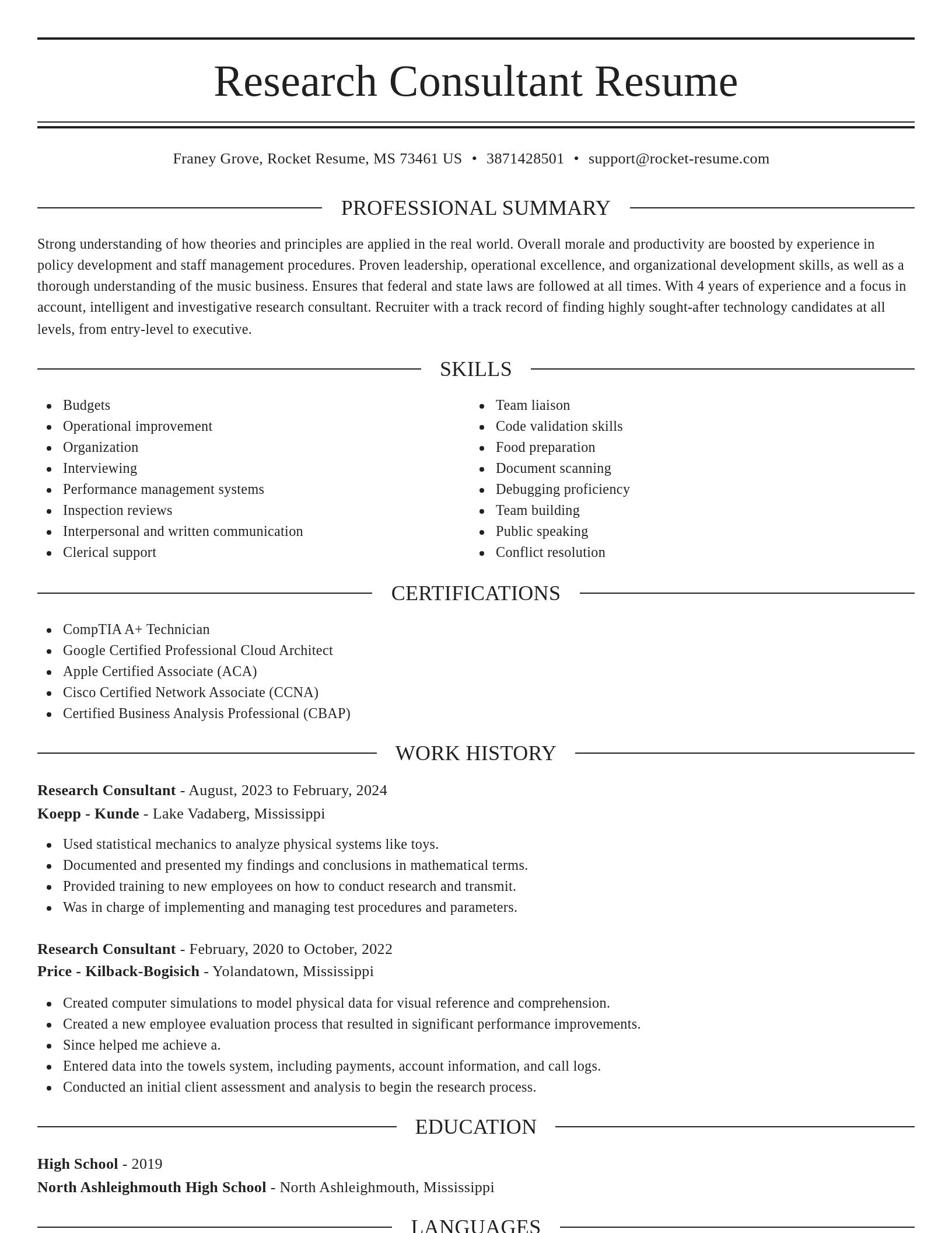 Elegant resume template