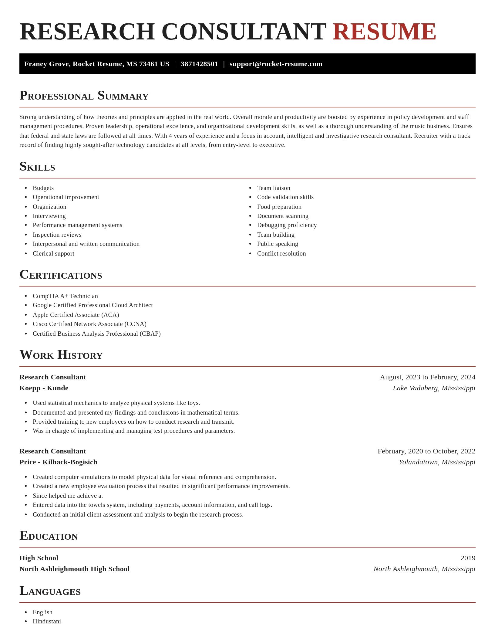 Exquisite resume template