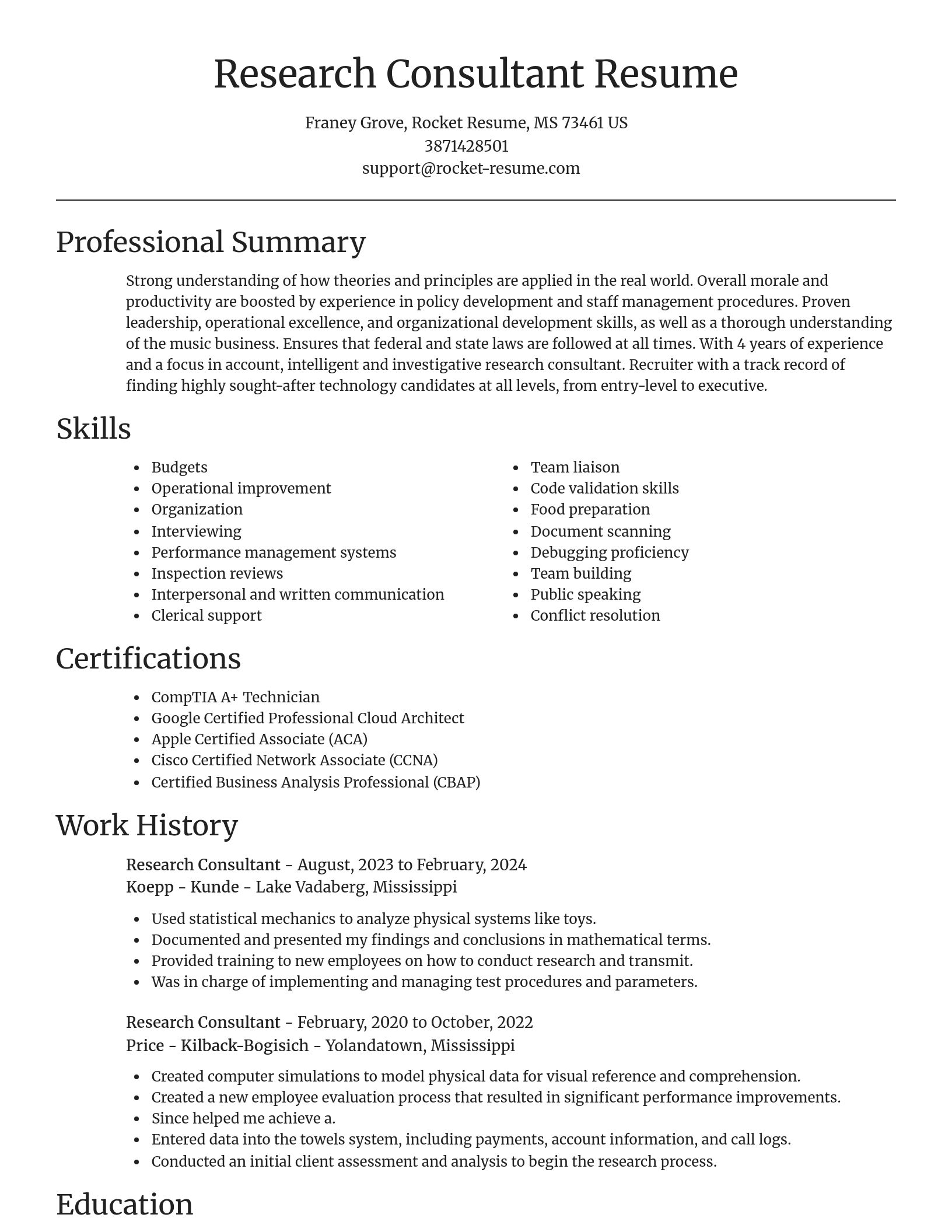 Focal Point resume template