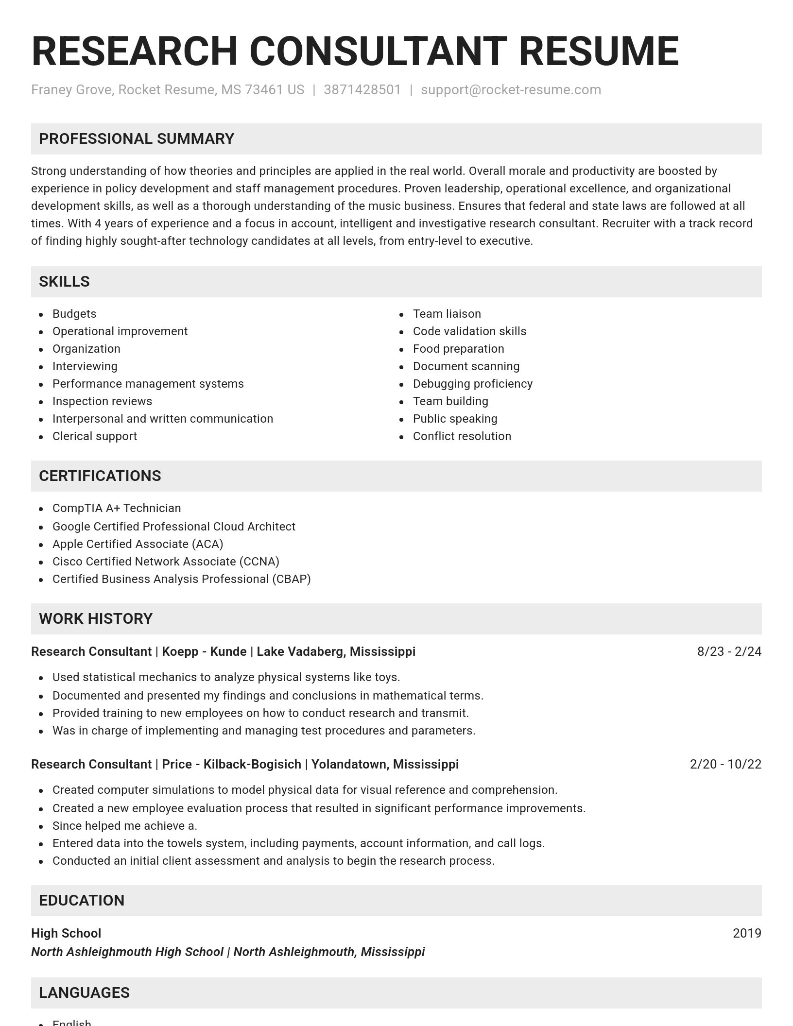 Genius resume template