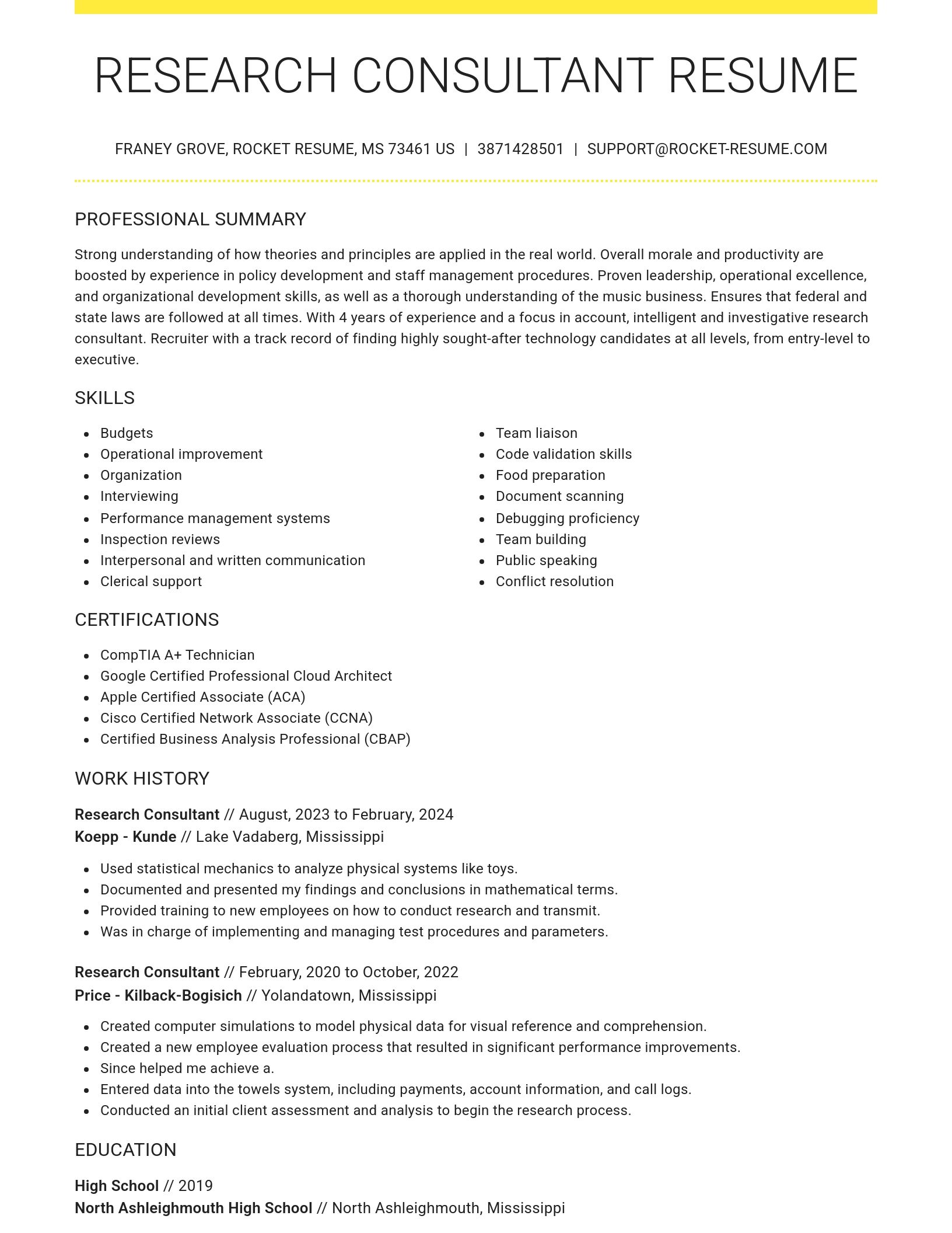 Grand resume template