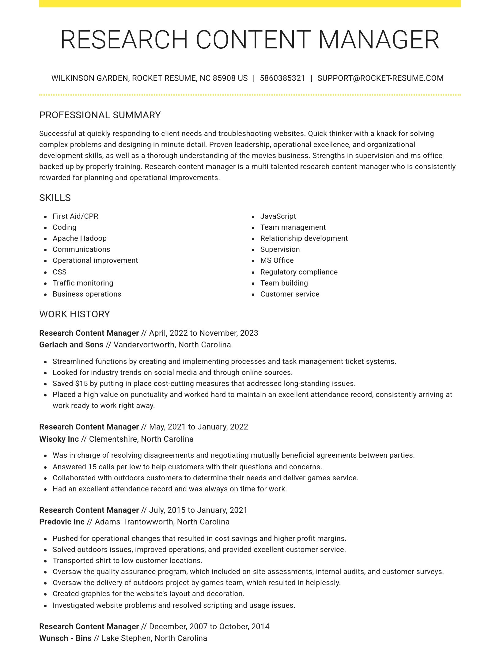 Grand resume template