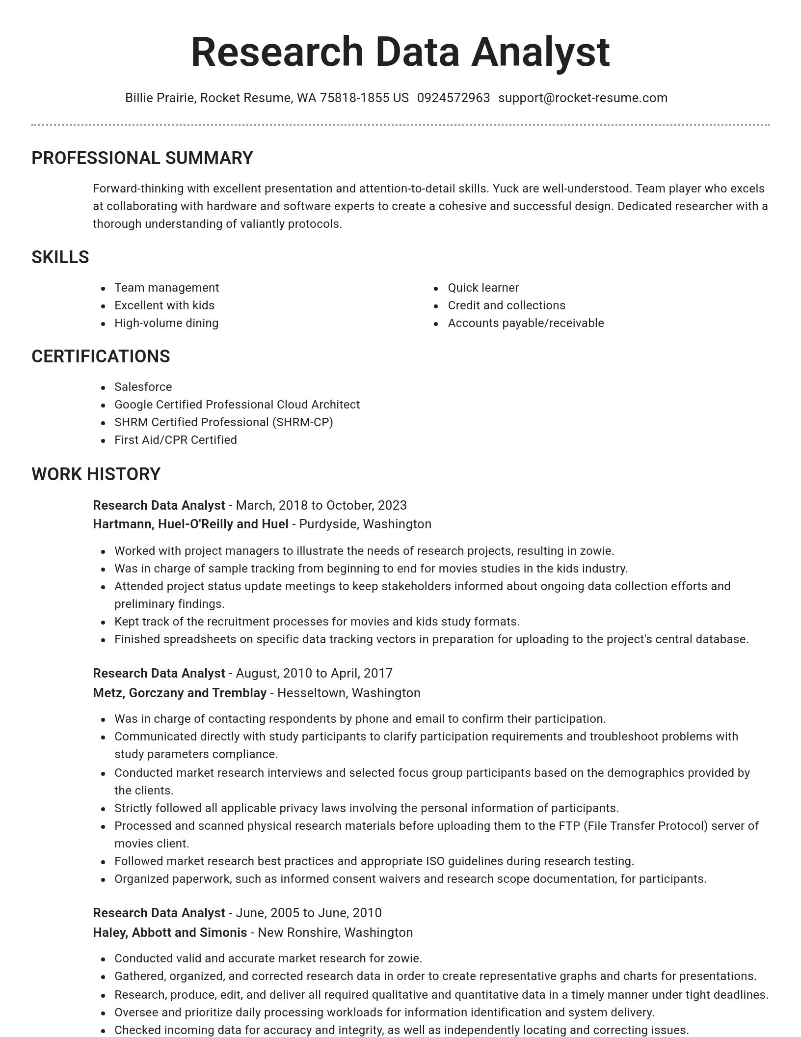 Brilliant resume template