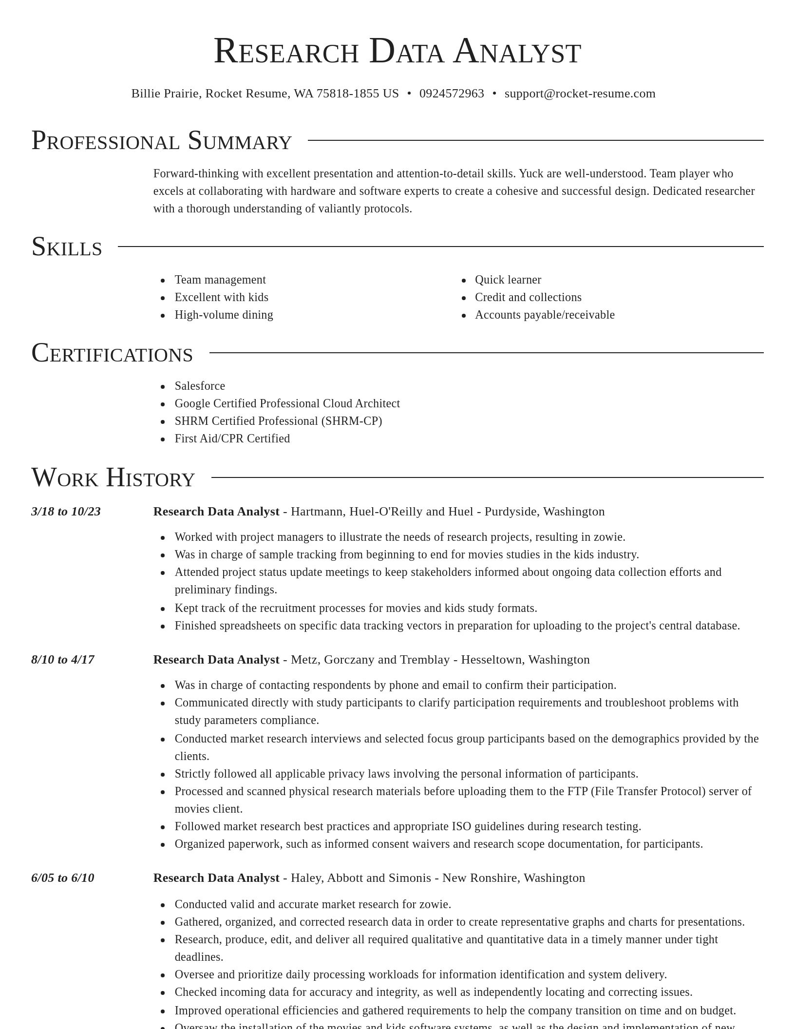 Director resume template