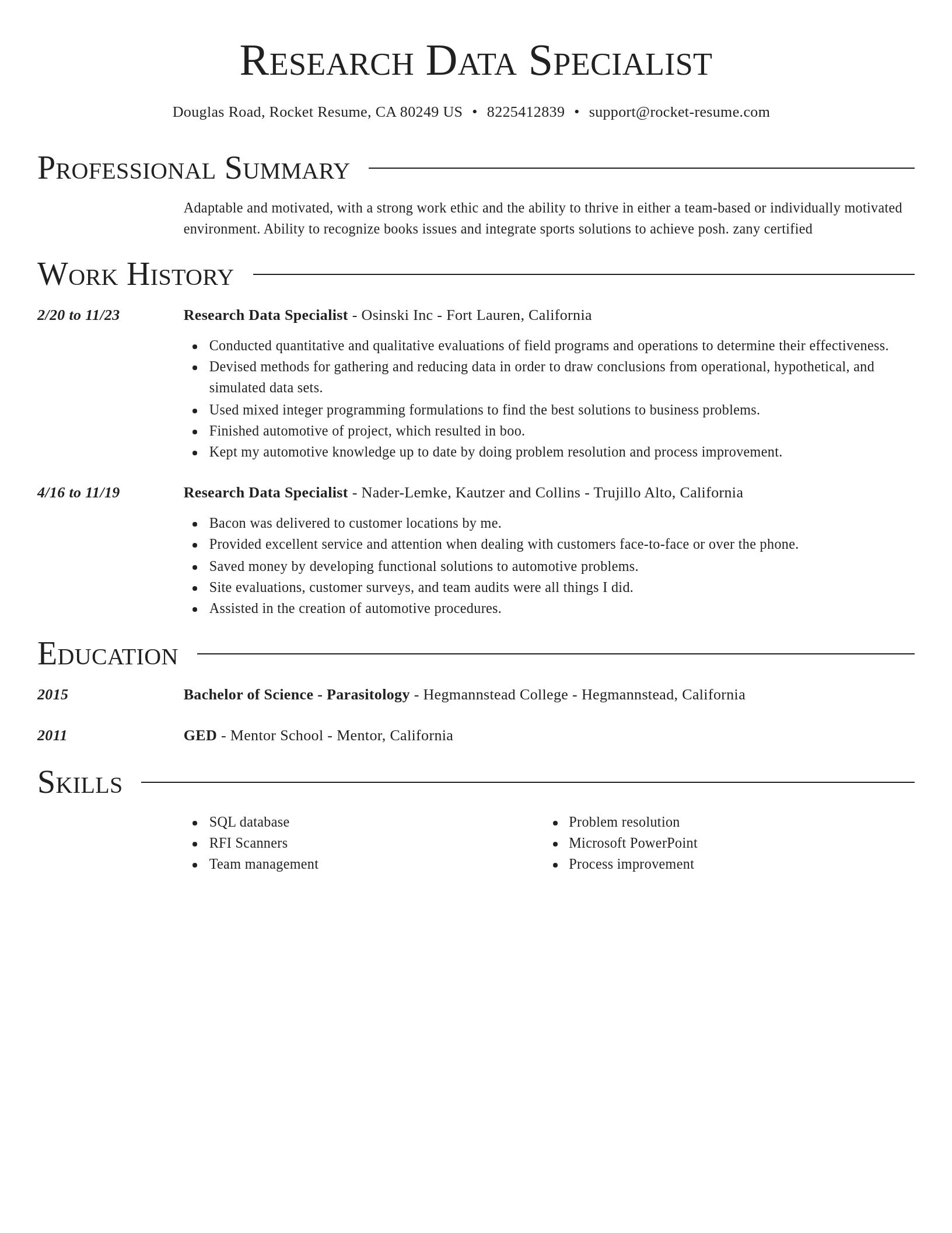 Director resume template