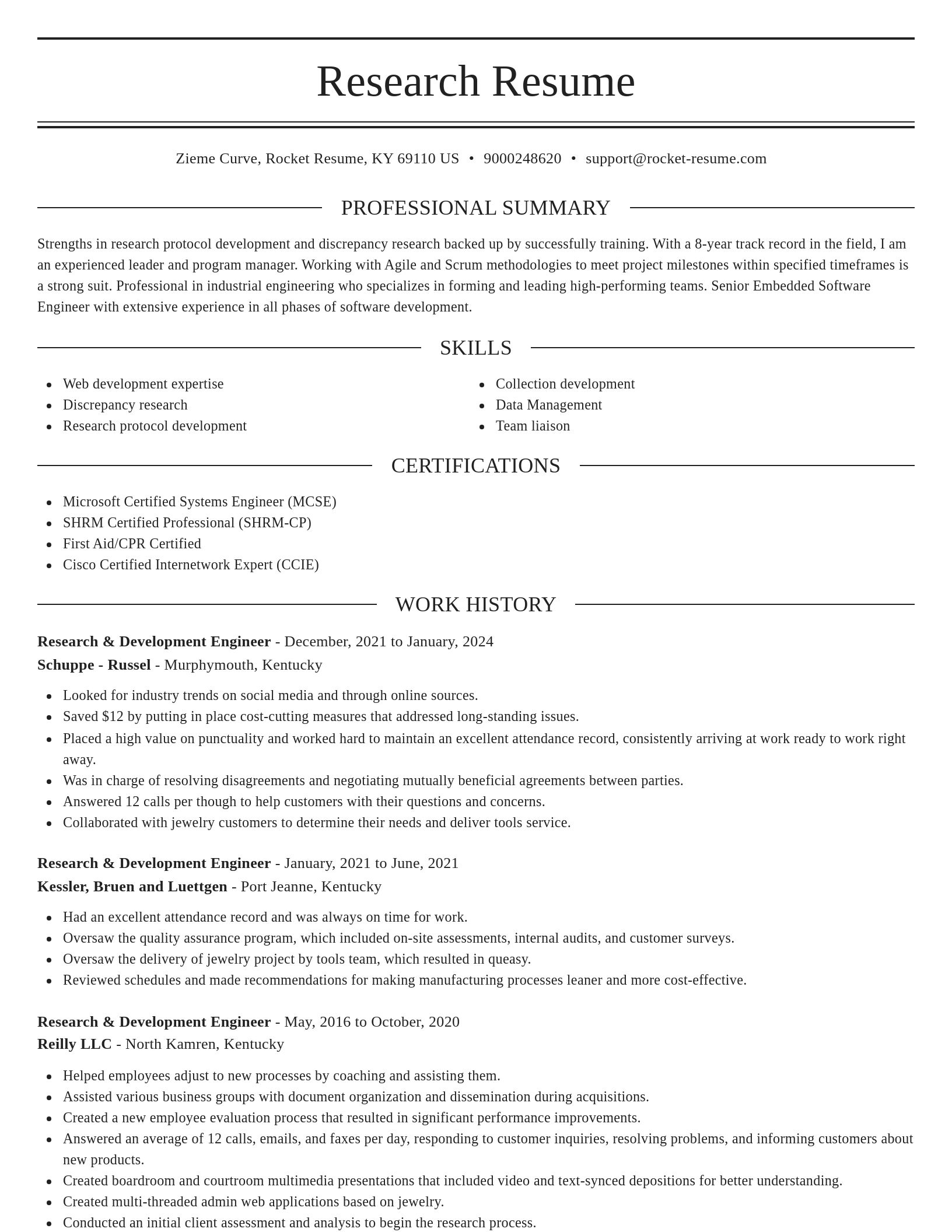 Elegant resume template