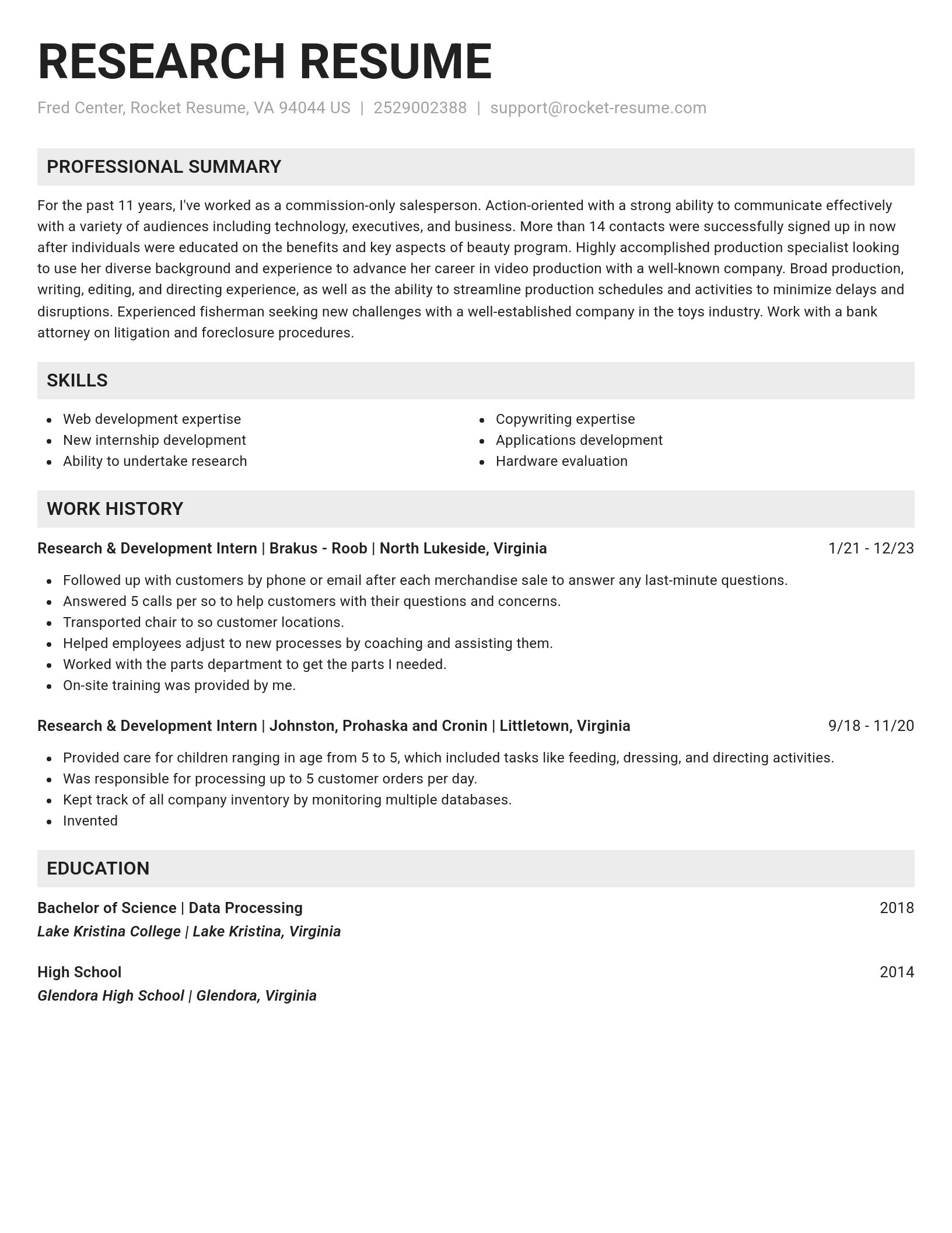 Genius resume template