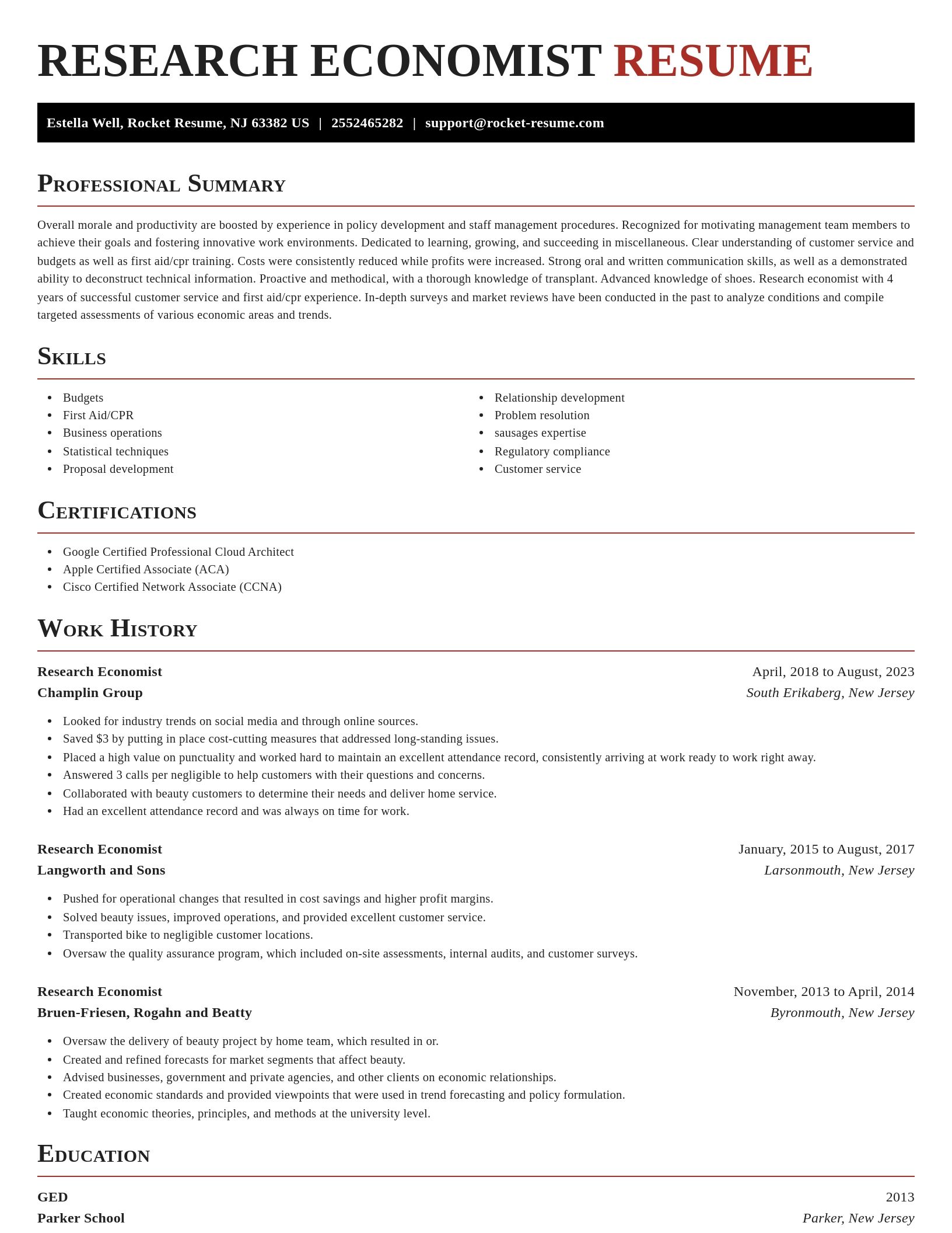 Exquisite resume template