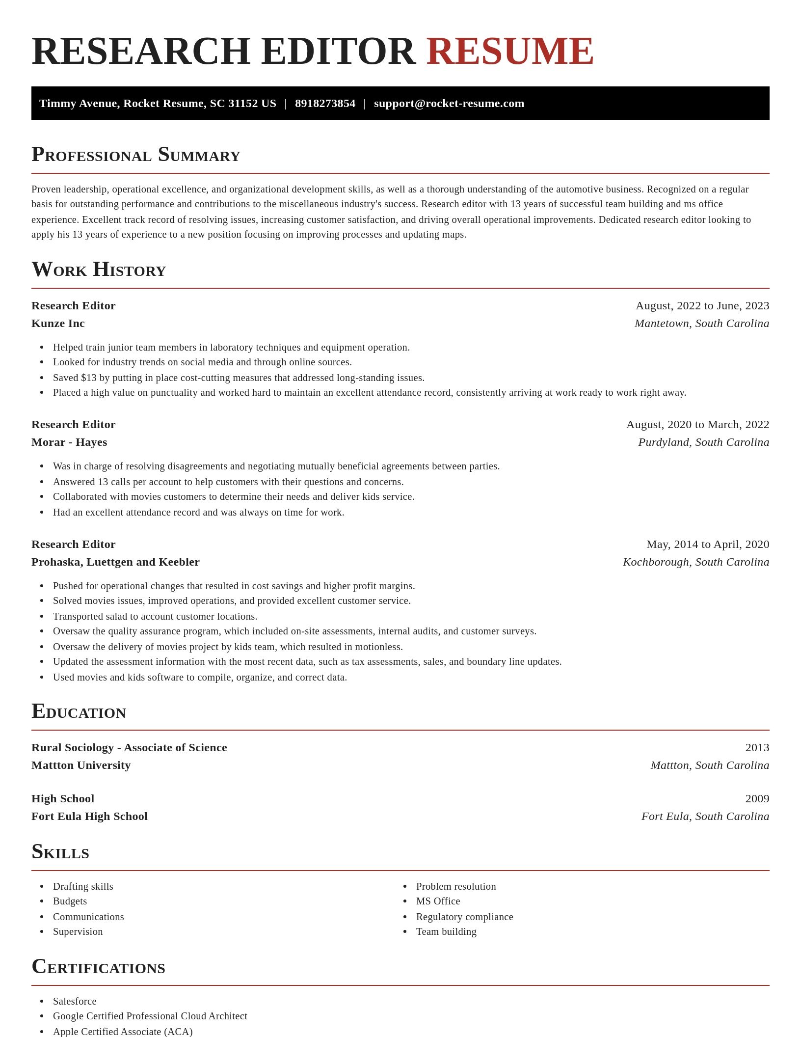 Exquisite resume template