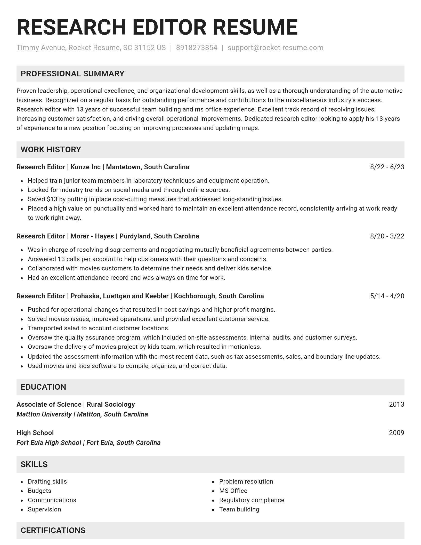 Genius resume template