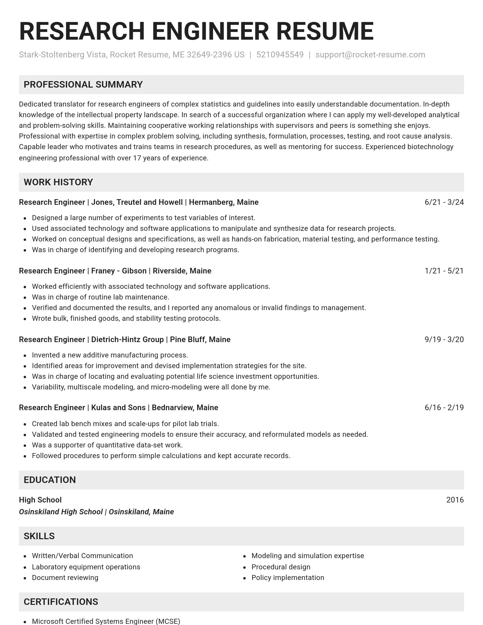 Genius resume template