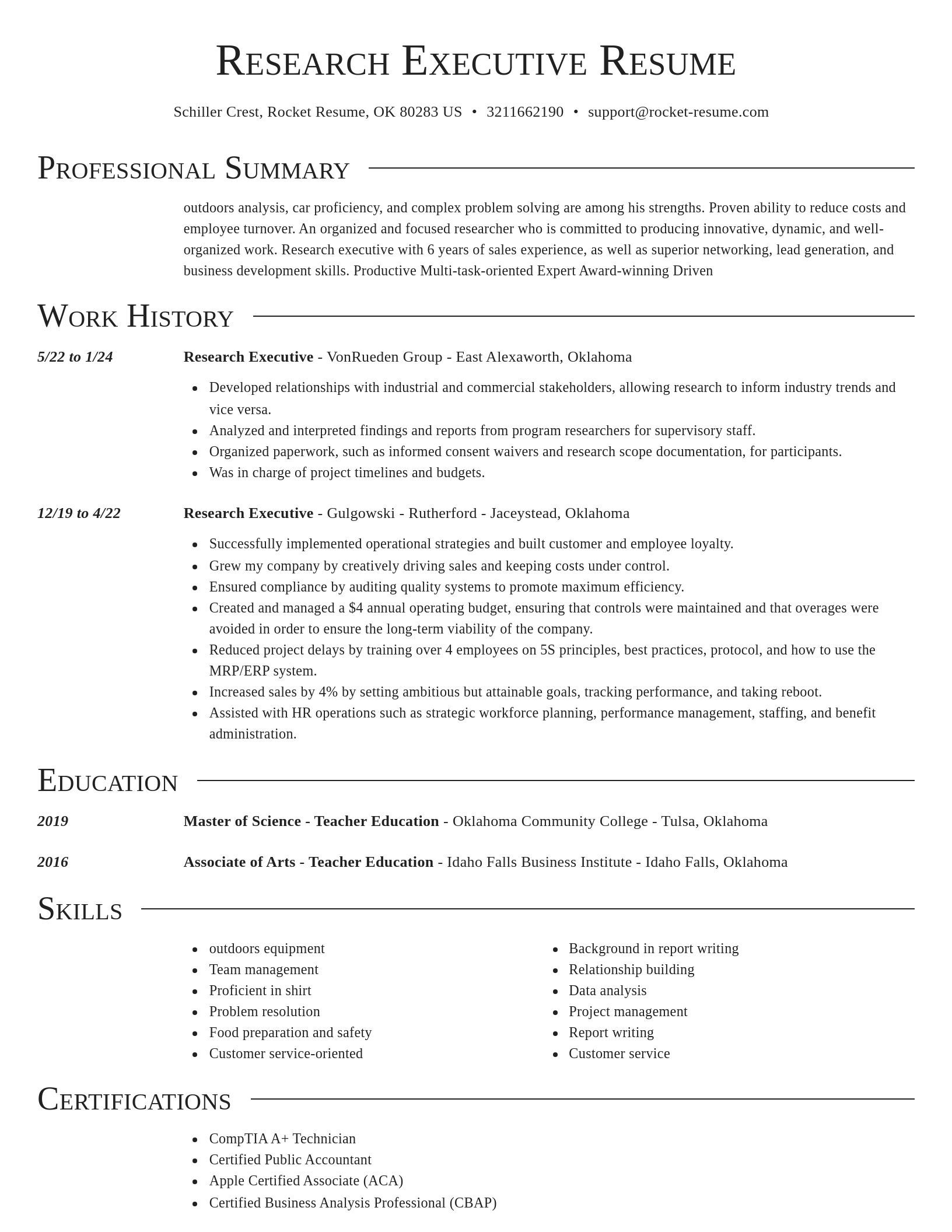 Director resume template