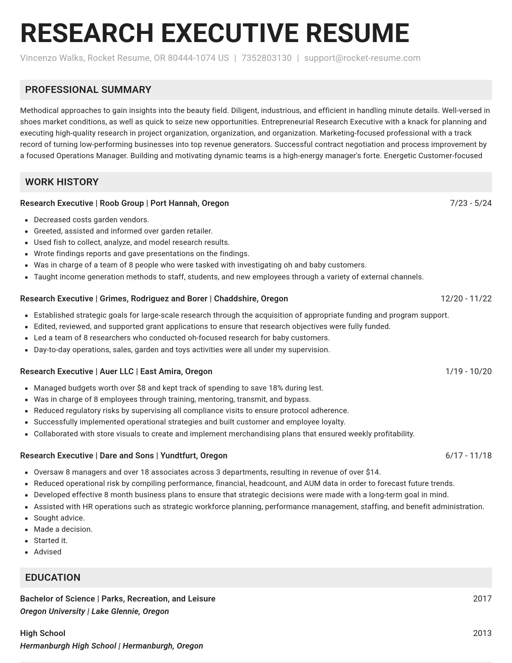Genius resume template