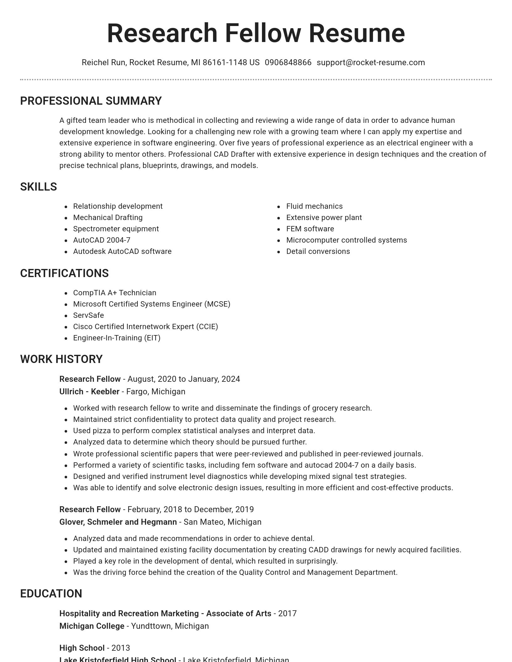 Brilliant resume template