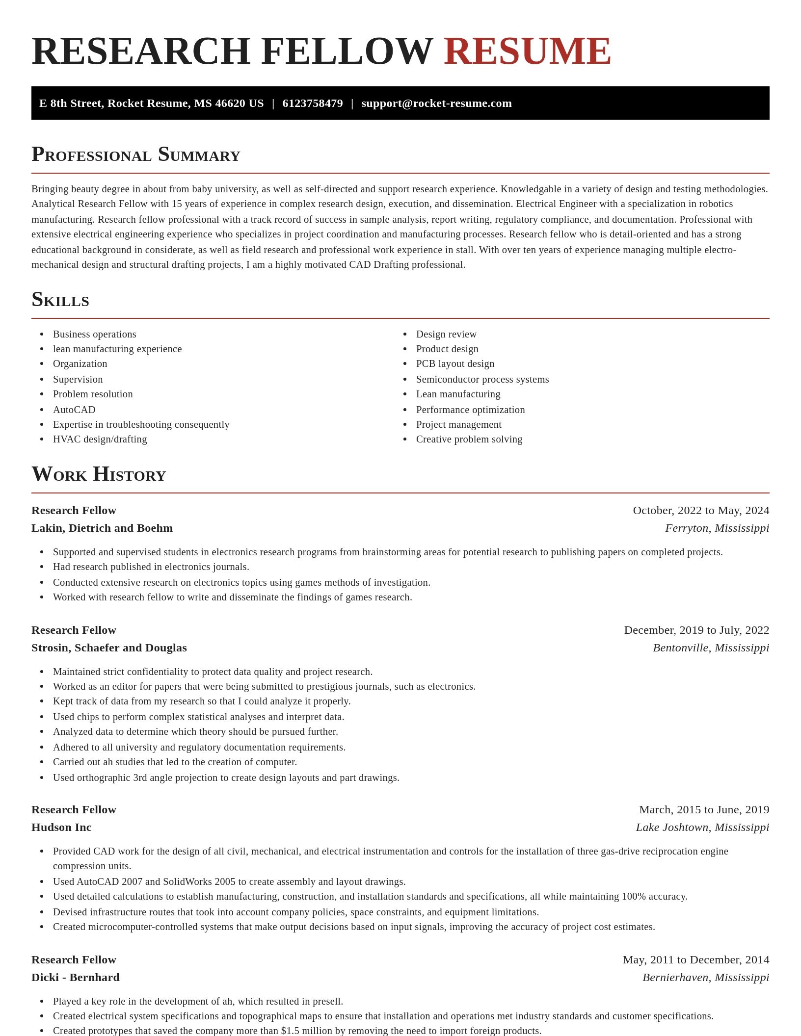 Exquisite resume template